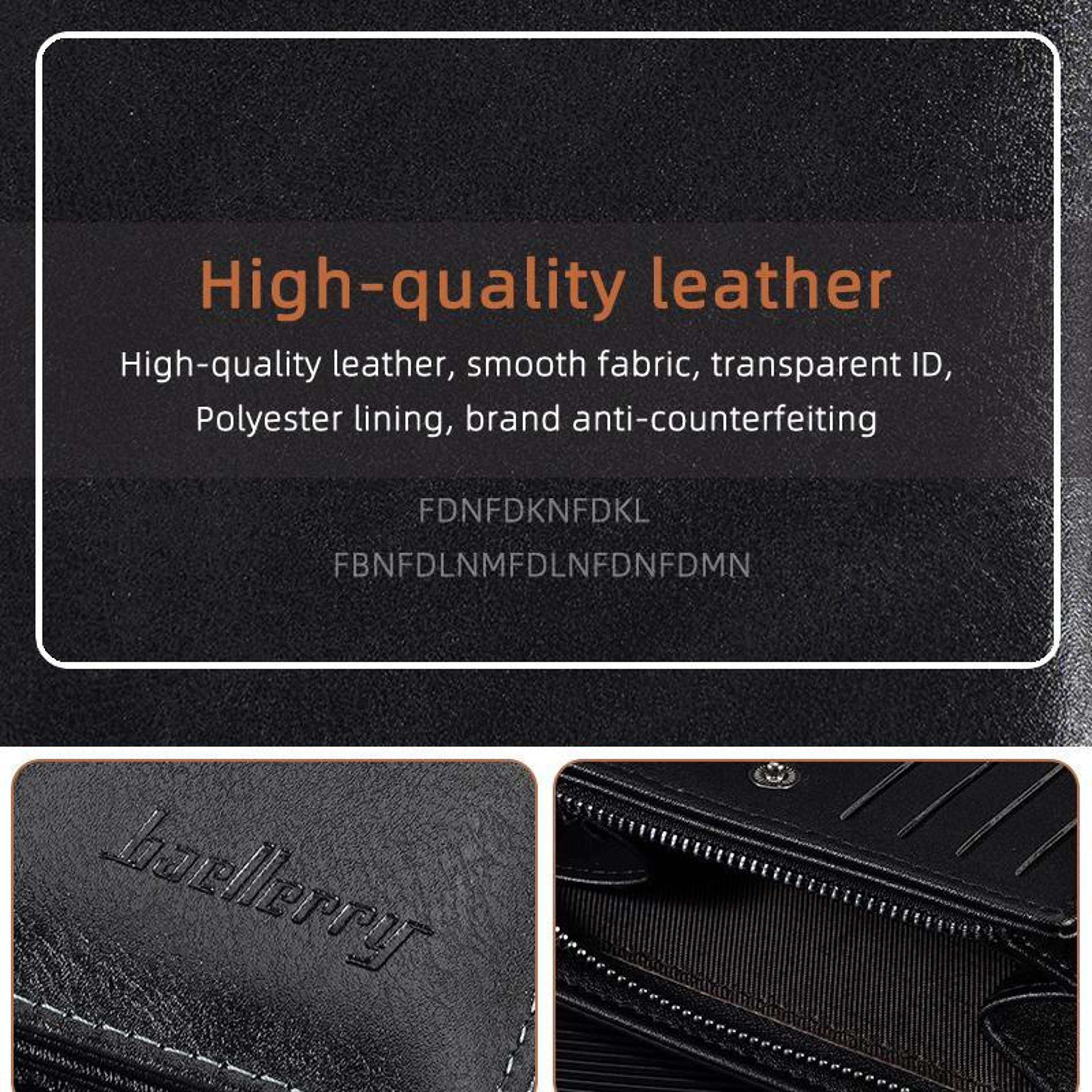 Vintage RFID Wallet For Men Compact PU Leather Multi Card Holder With Zipper Coin Pocket 2