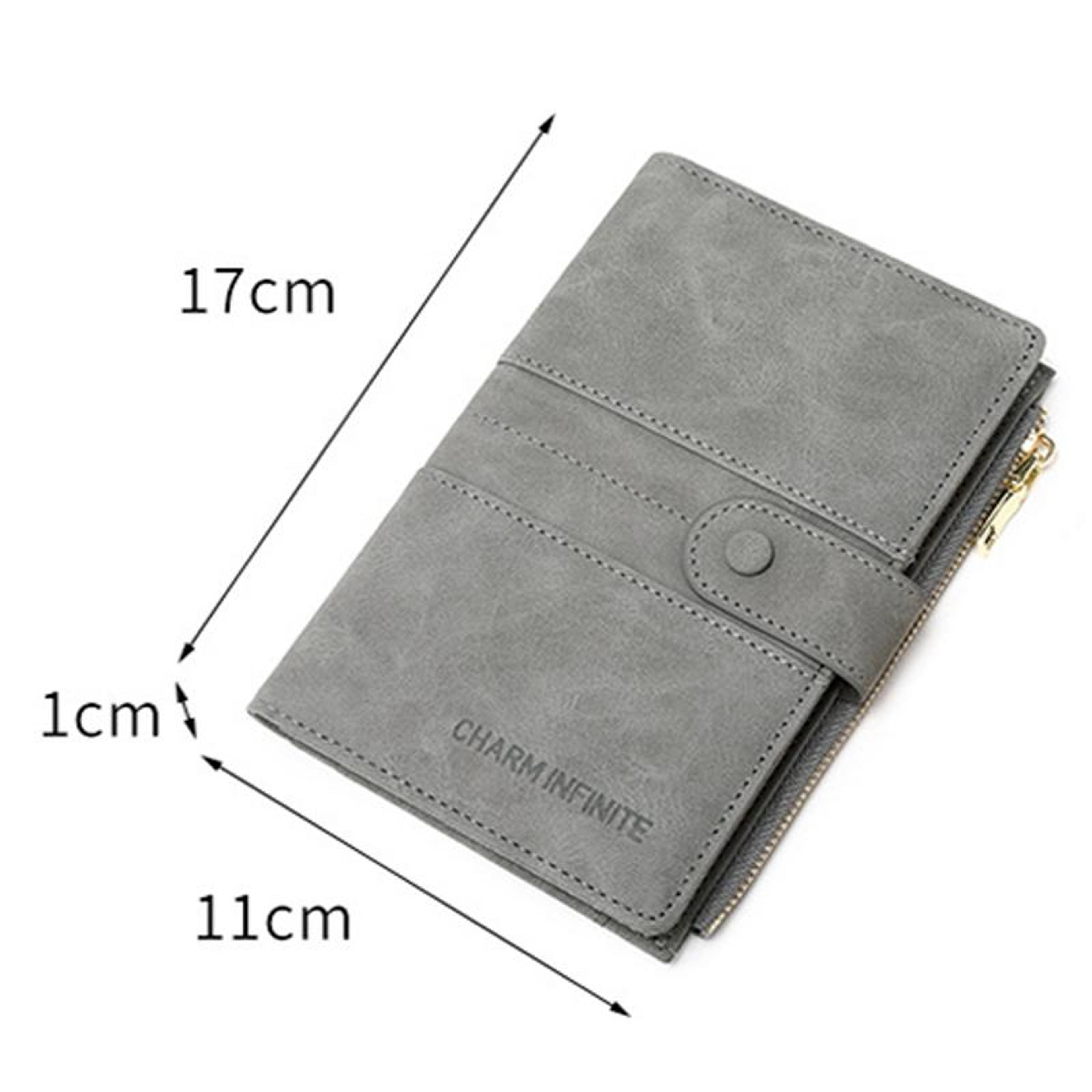 RFID Blocking Travel Passport Wallet Multi Card Document Organizer With Zipper 1