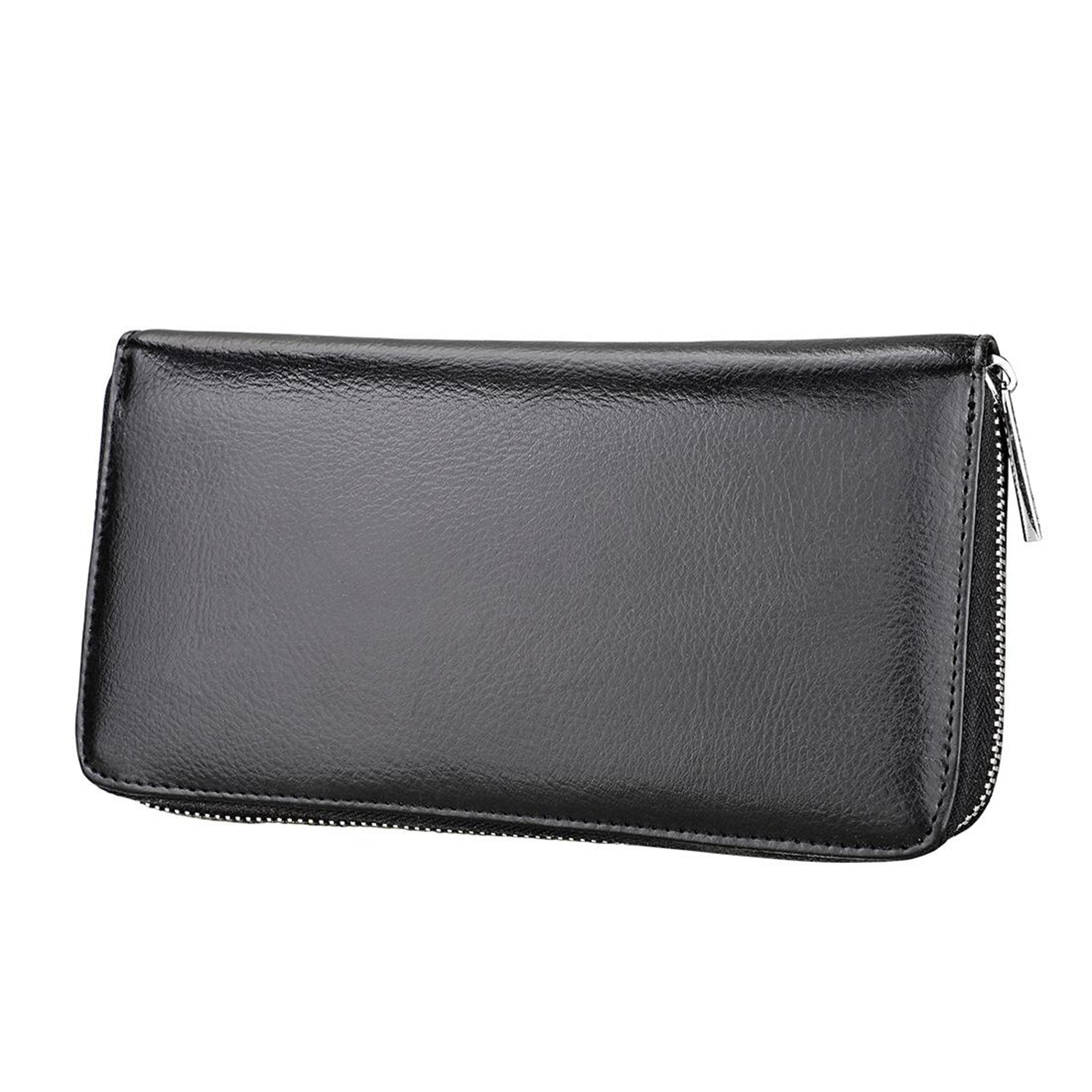 RFID Passport Wallet Genuine Leather Travel Document Organizer Long Wallet With Card Slots 1