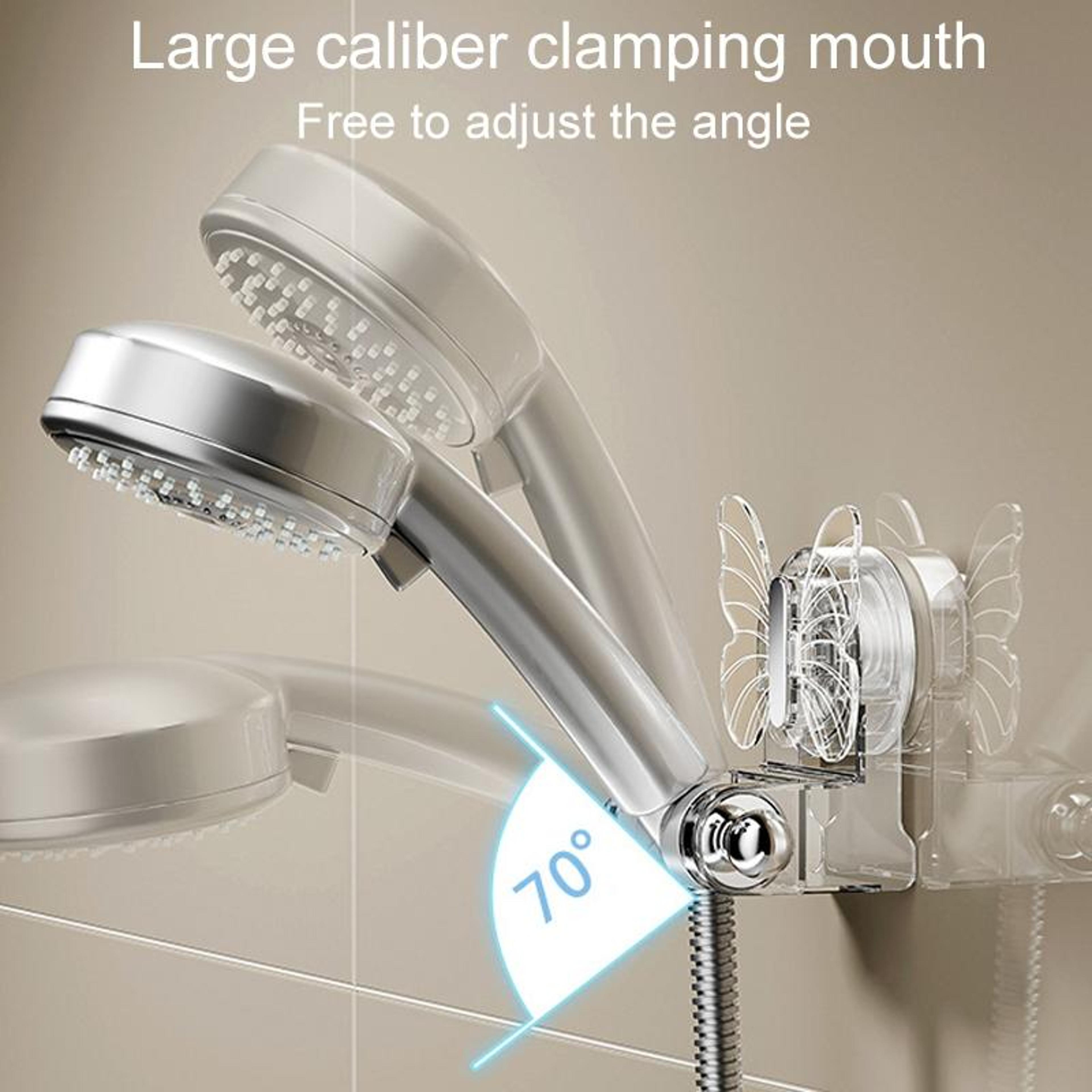Universal Suction Cup Shower Bracket No Drill Shower Head Holder 5