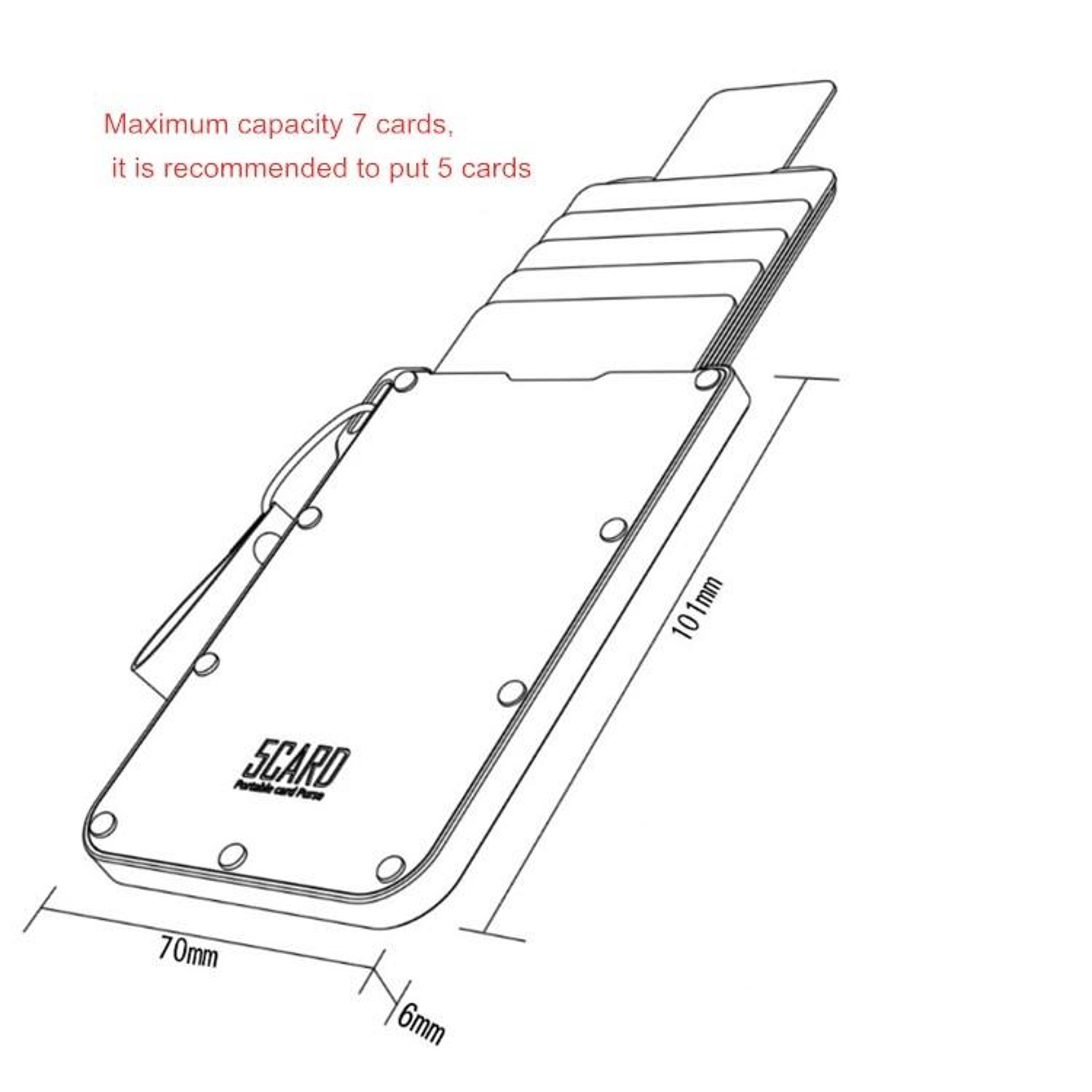 Portable Slim Card Holder PullOut Minimalist Wallet RFID Style Credit Card Case 3