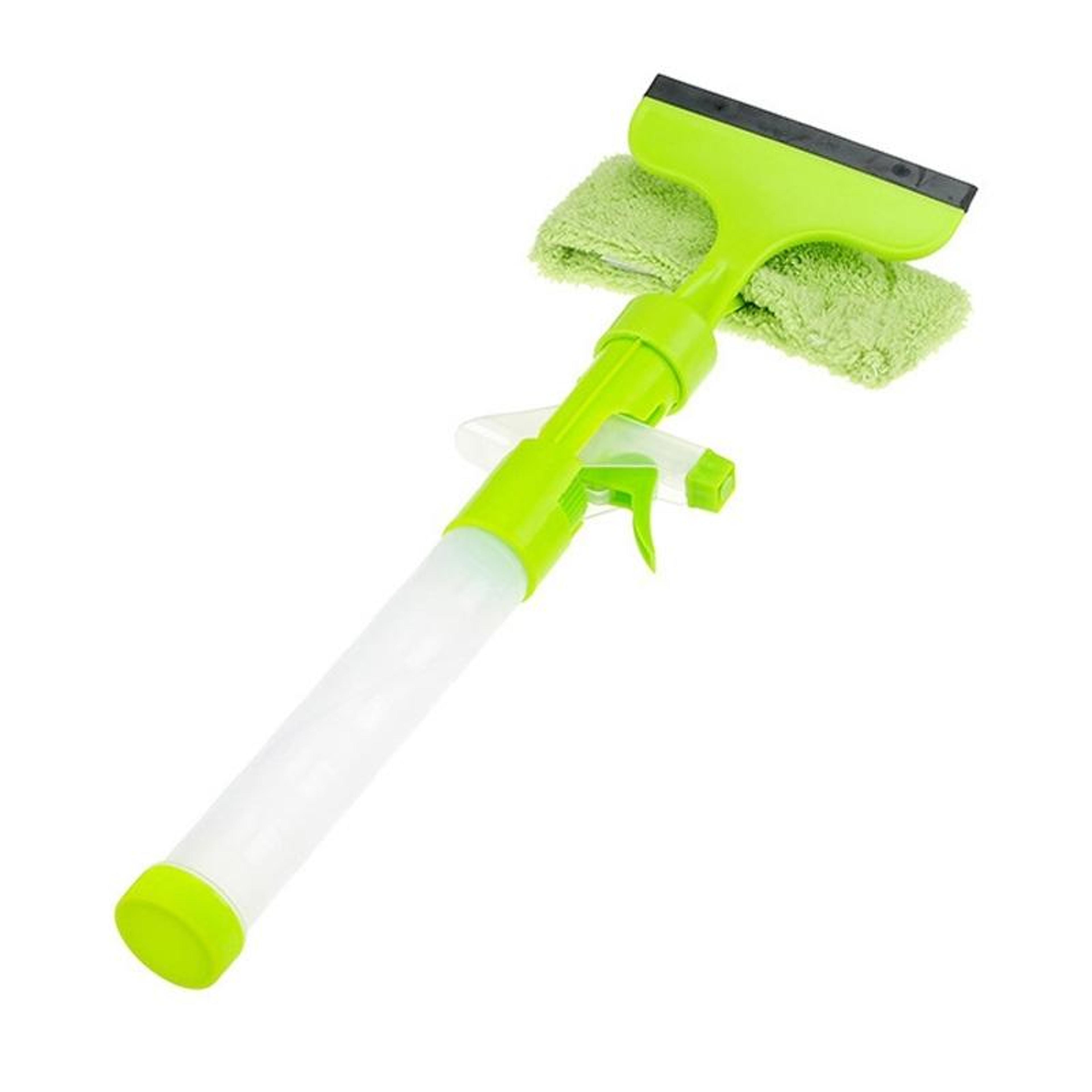 Multi Surface Window Cleaning Tool Spray Brush With Silicone Window Squeegee 1