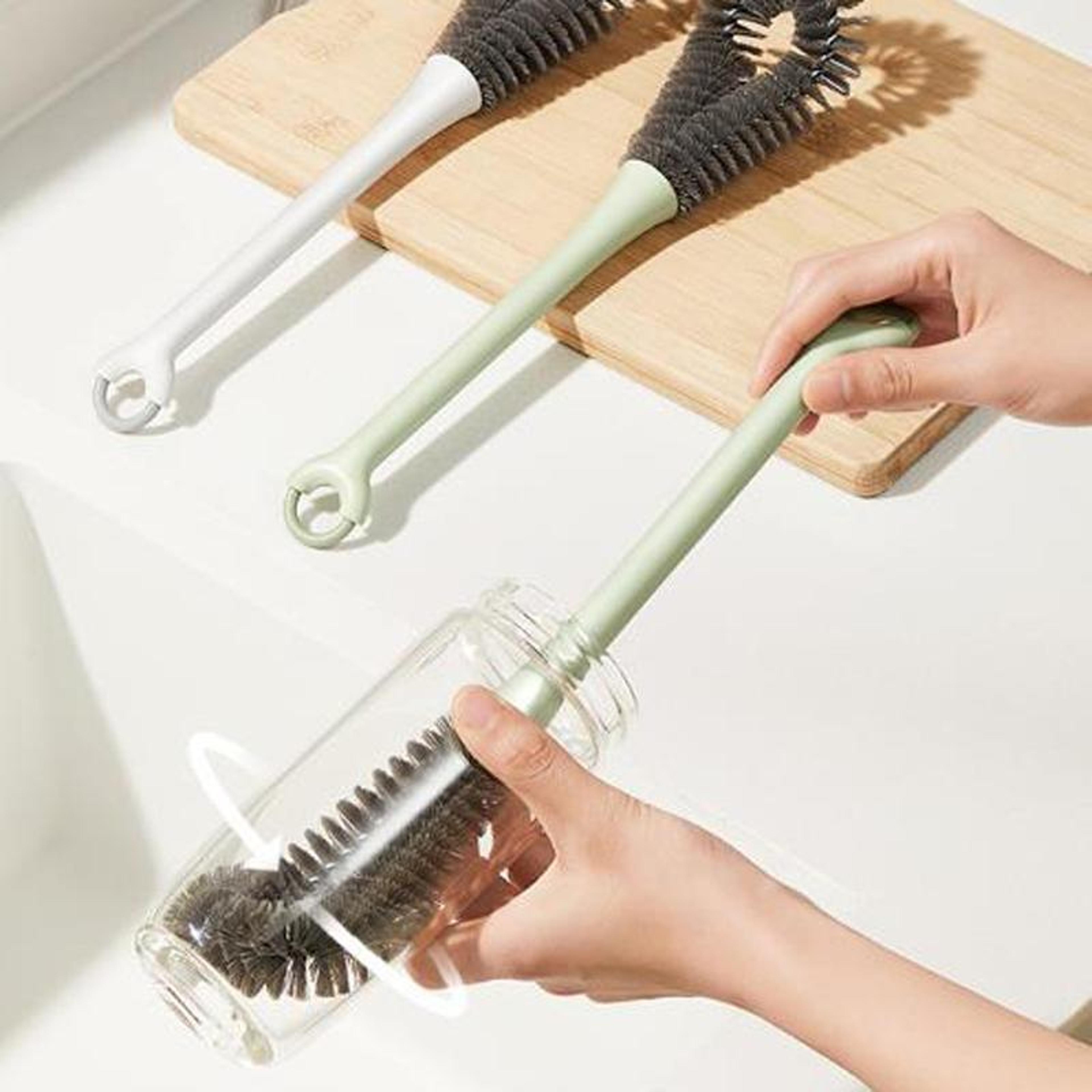 Long Handle Bottle Cleaning Brush For Cups Water Bottles And Milk Bottles With 360 Degree Bristles 5