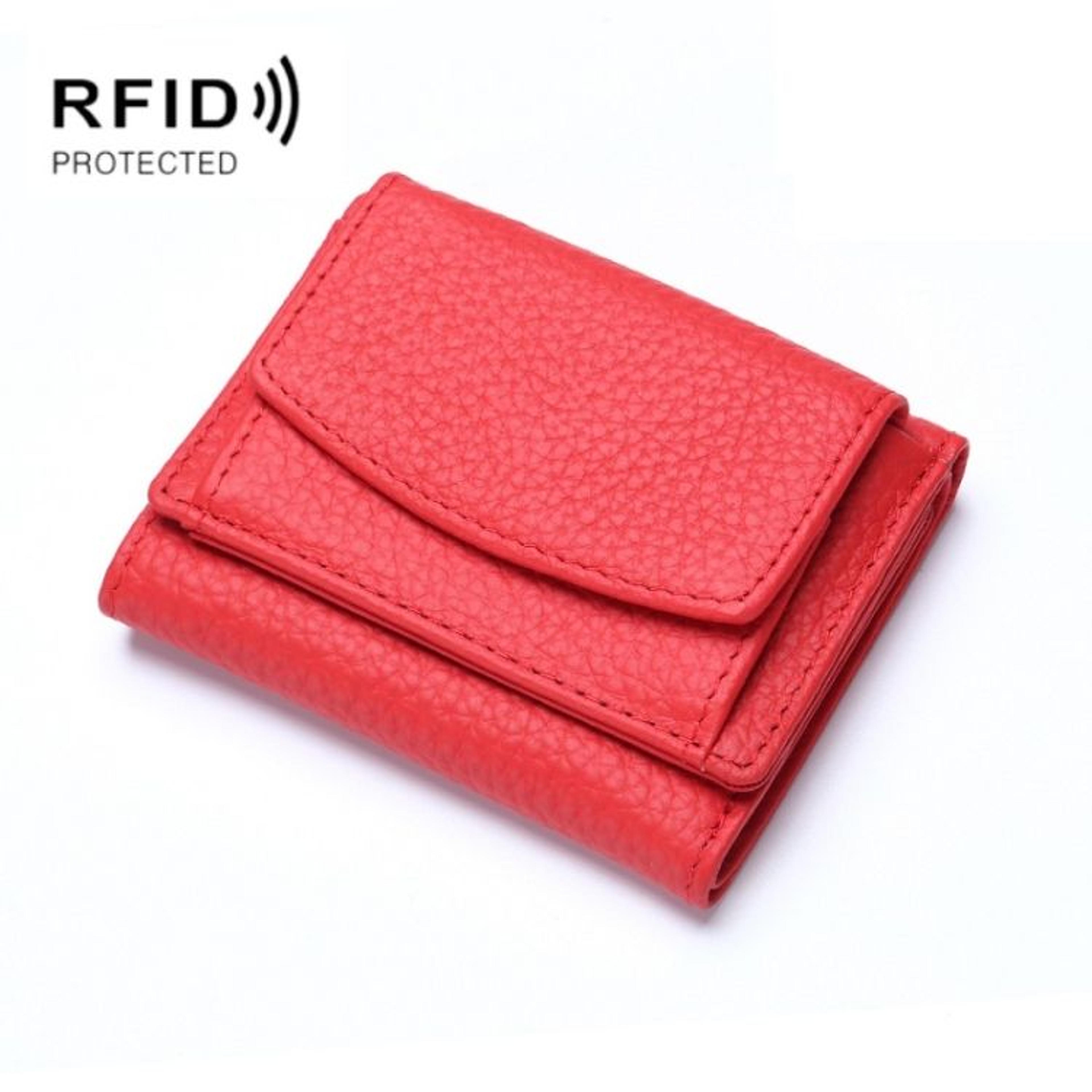 Premium RFID Blocking Wallet Genuine Leather Short Bifold Coin Purse 8