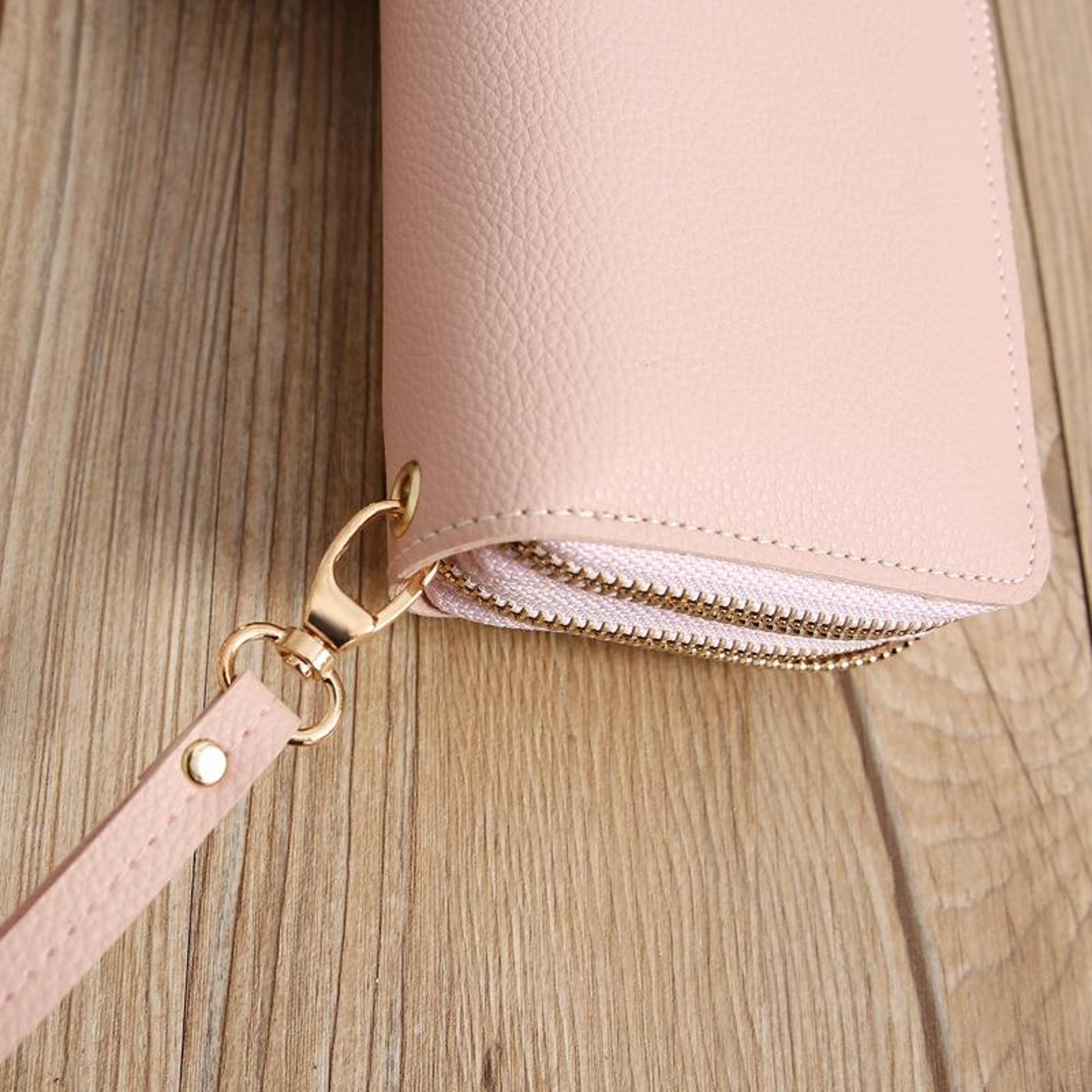 Elegant Womens Long Wallet Double Zipper Phone Wallet With Card Holder And Coin Purse 3
