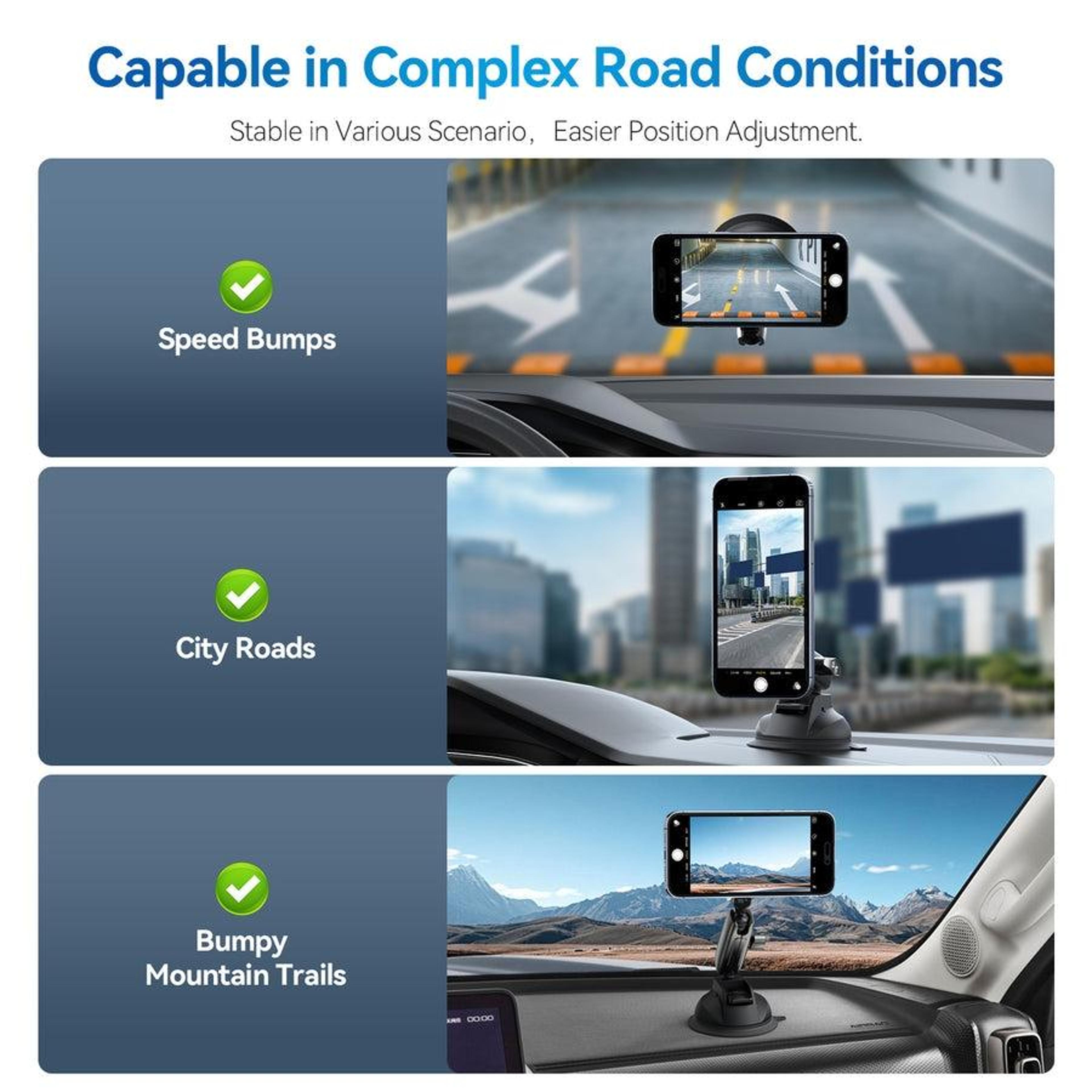 Magnetic Car Phone Mount 360 Phone Holder With Strong Suction Cup For Secure Hands Free Driving 9