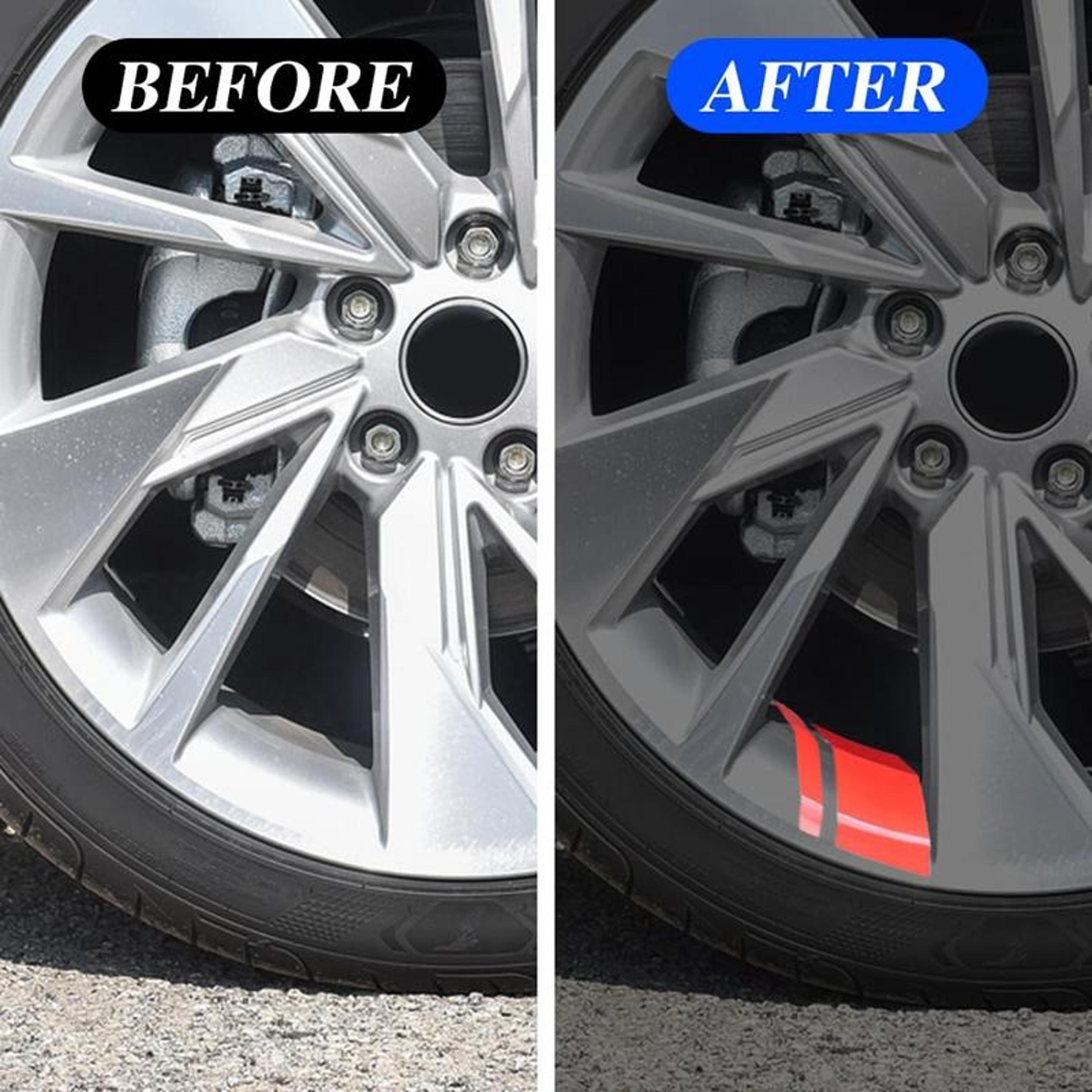 Reflective Wheel Rim Stickers Waterproof Car Rim Decals For 18 To 21 Inch Wheels 3