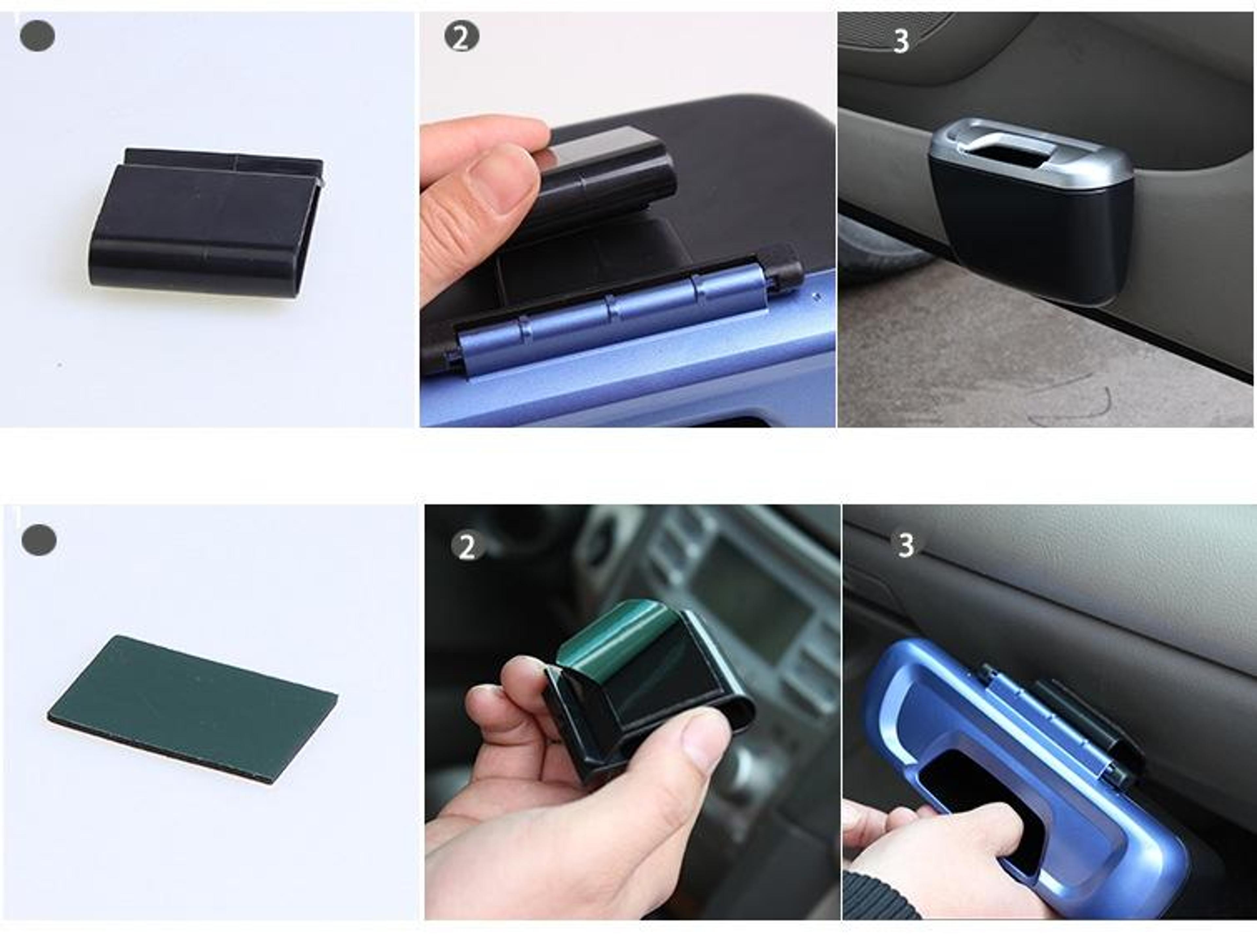 Compact Car Trash Can And Car Storage Organizer Hanging Mini Garbage Bin Random Color Delivery 8