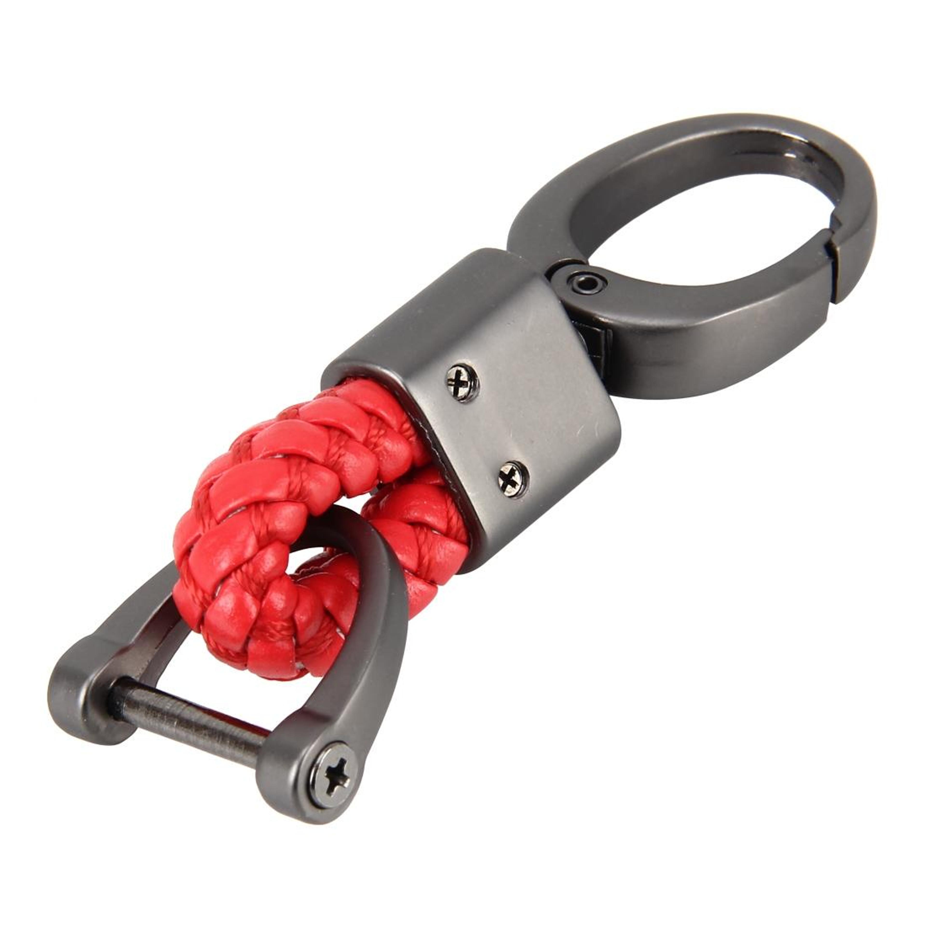 Premium Car Key Chain Metal Braided Keychain Belt Key Holder With Durable Alloy Ring 1