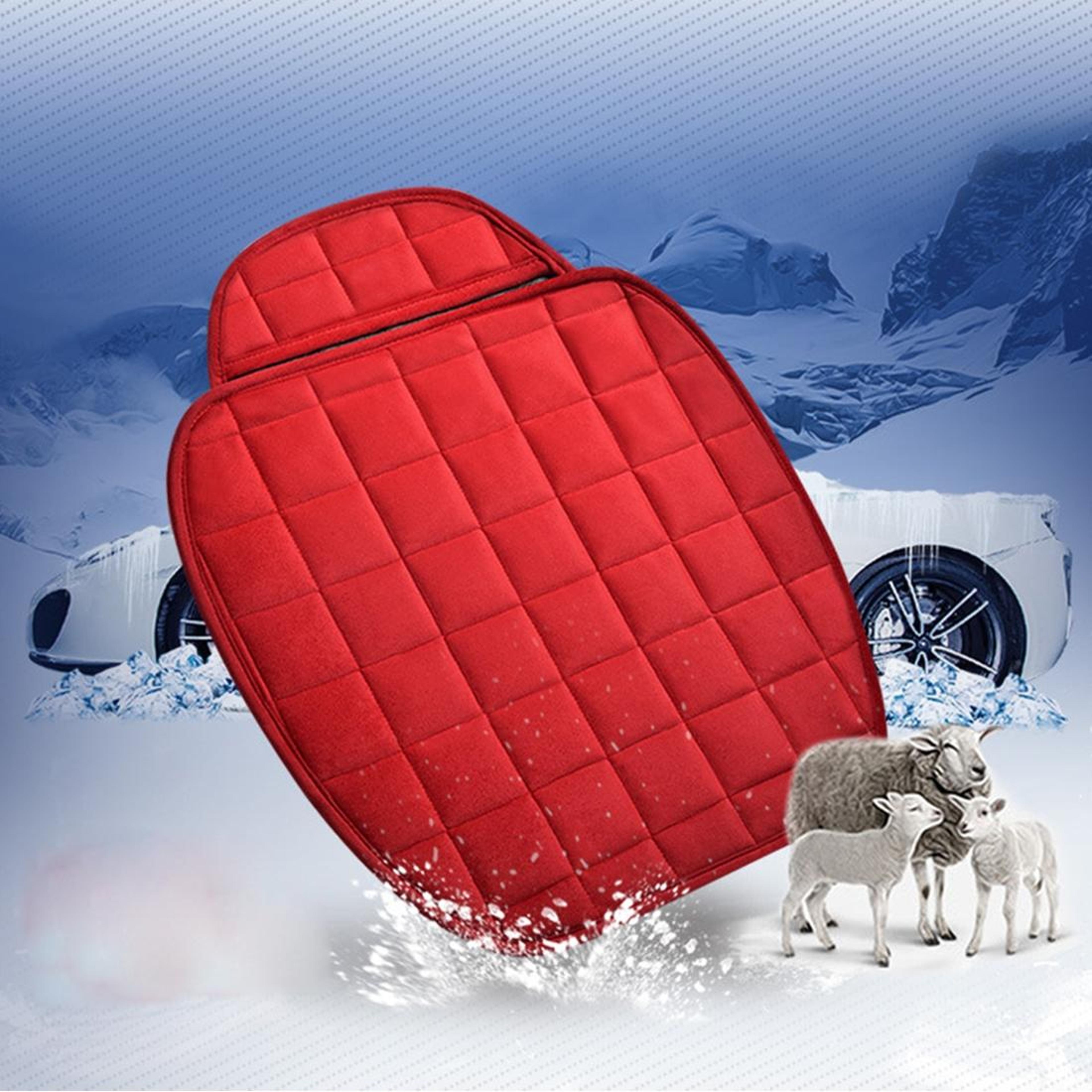 Universal Plush Car Seat Covers Non Slip Winter Cushion Pads 1