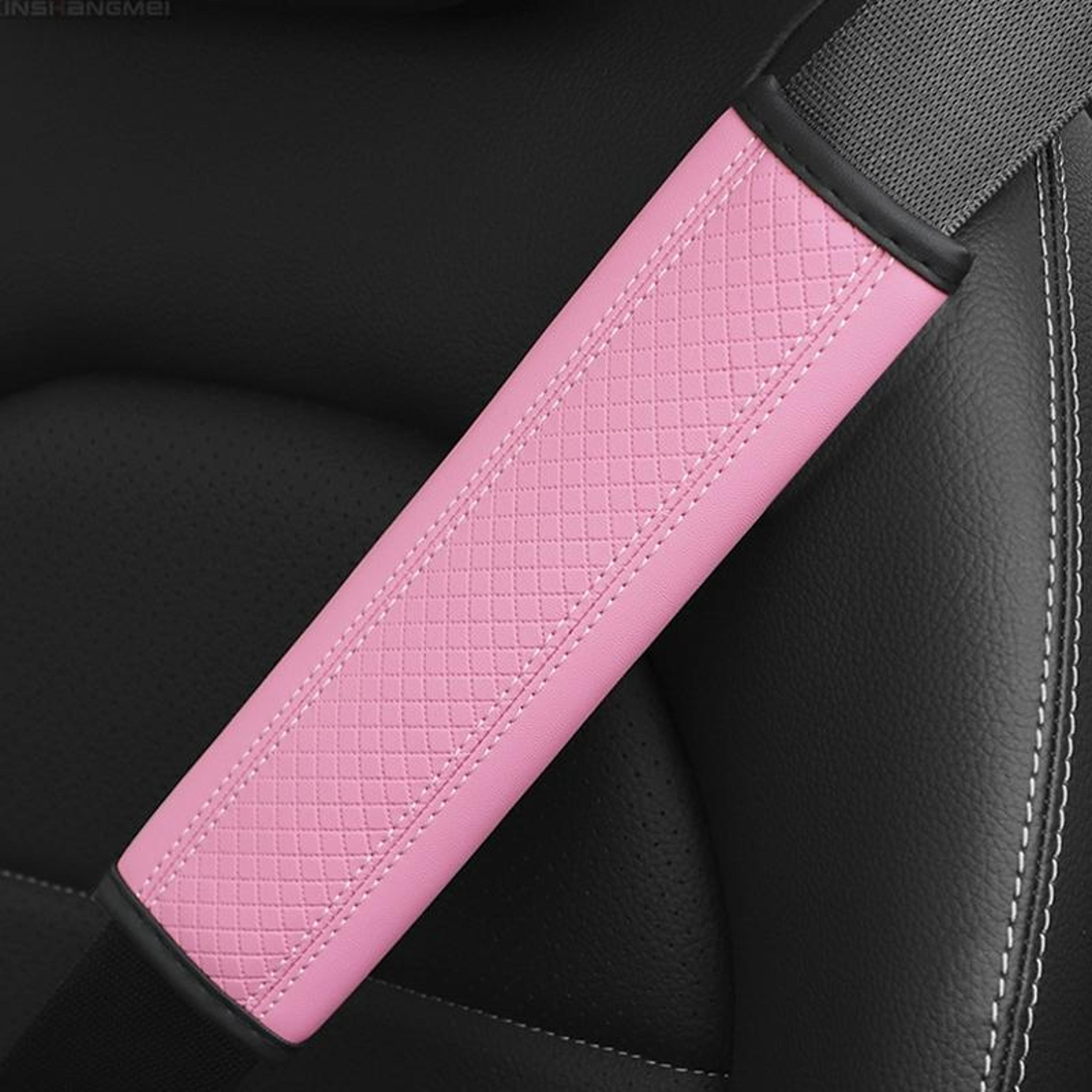 Premium Car Seat Belt Shoulder Pad PU Leather Comfort Protector For Cars SUVs  Trucks 12