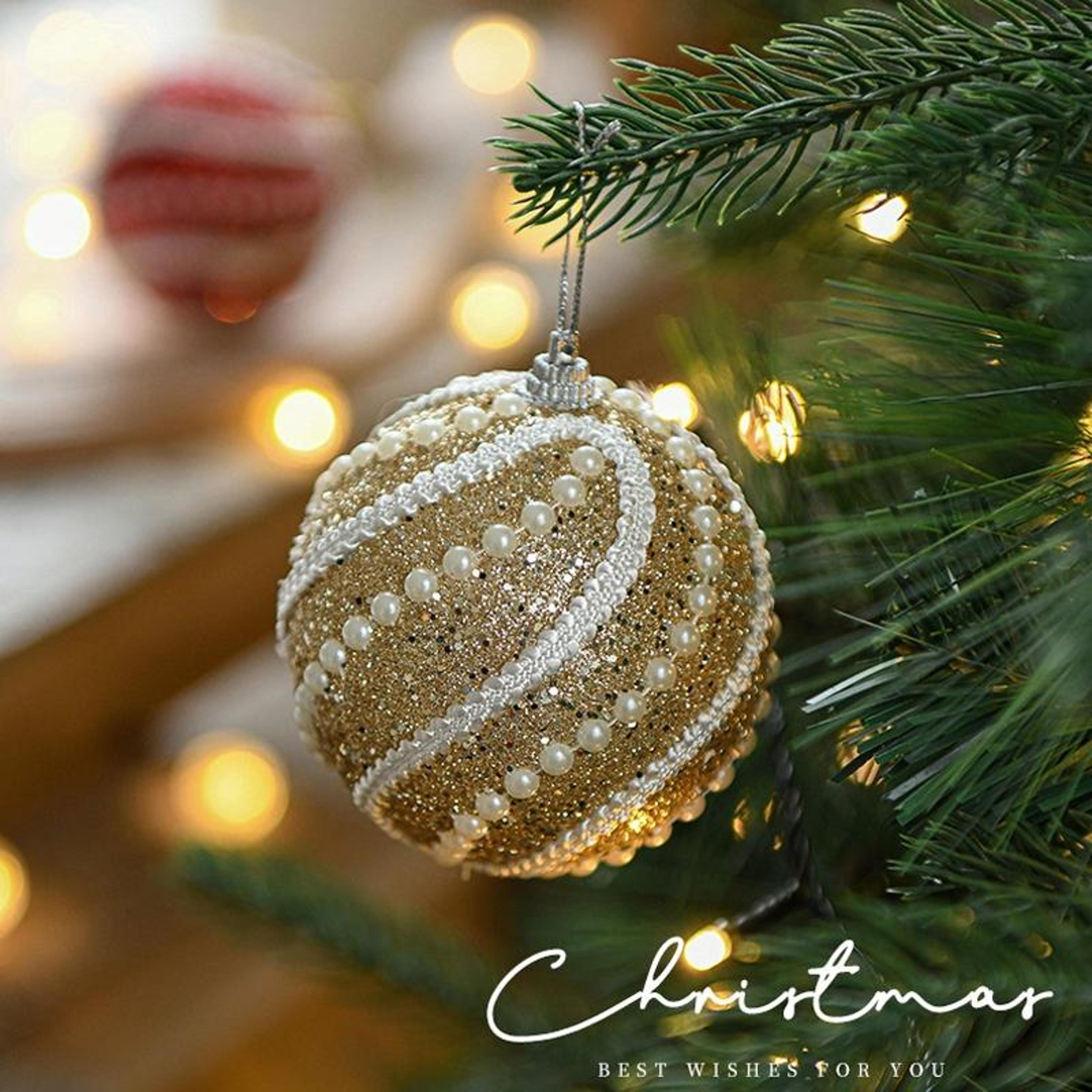 shimmering sequin pearl christmas tree ornaments hanging ball decorations