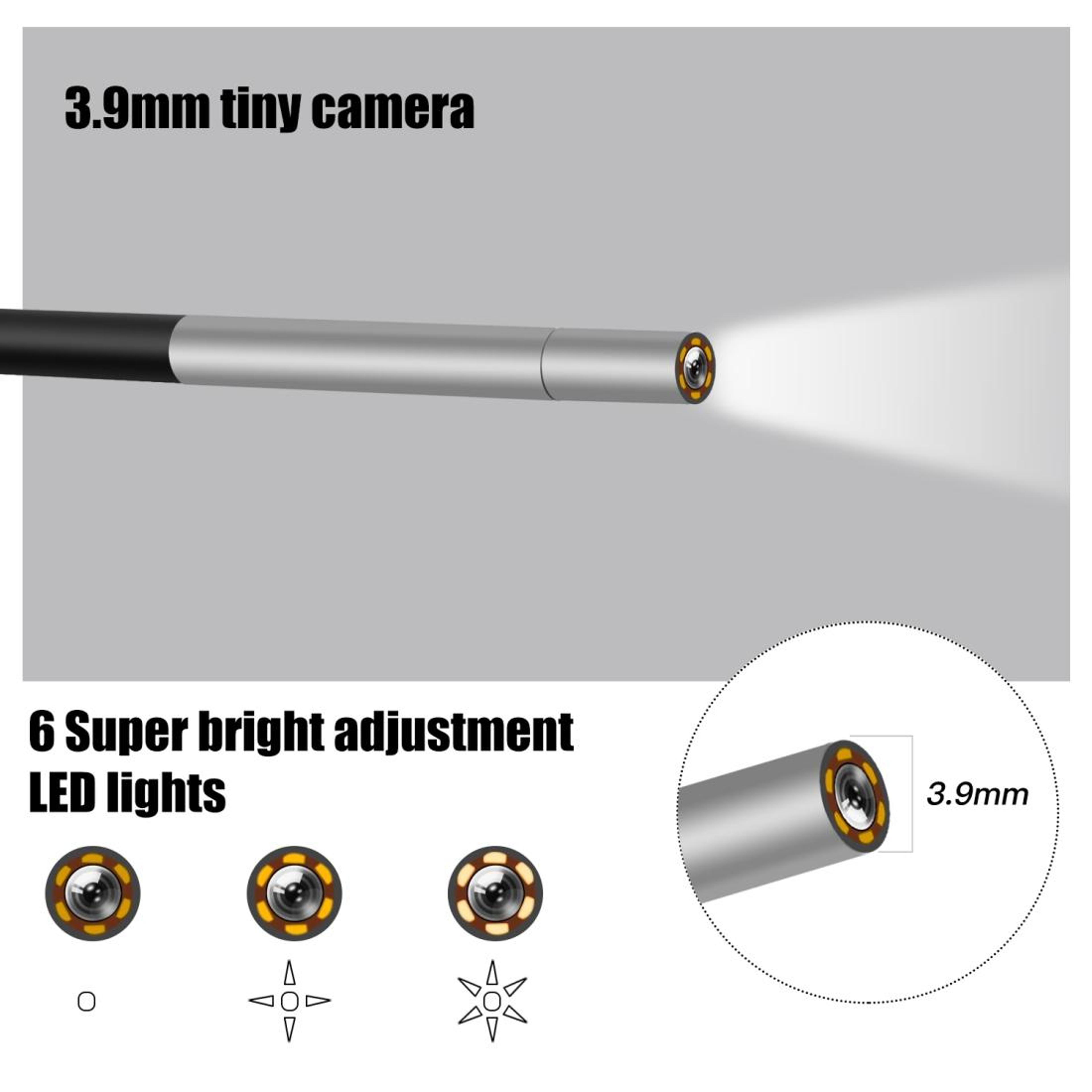 P40 39mm 1080P Industrial Endoscope Camera With 43Inch Screen IP67 Waterproof 2m Probe 7