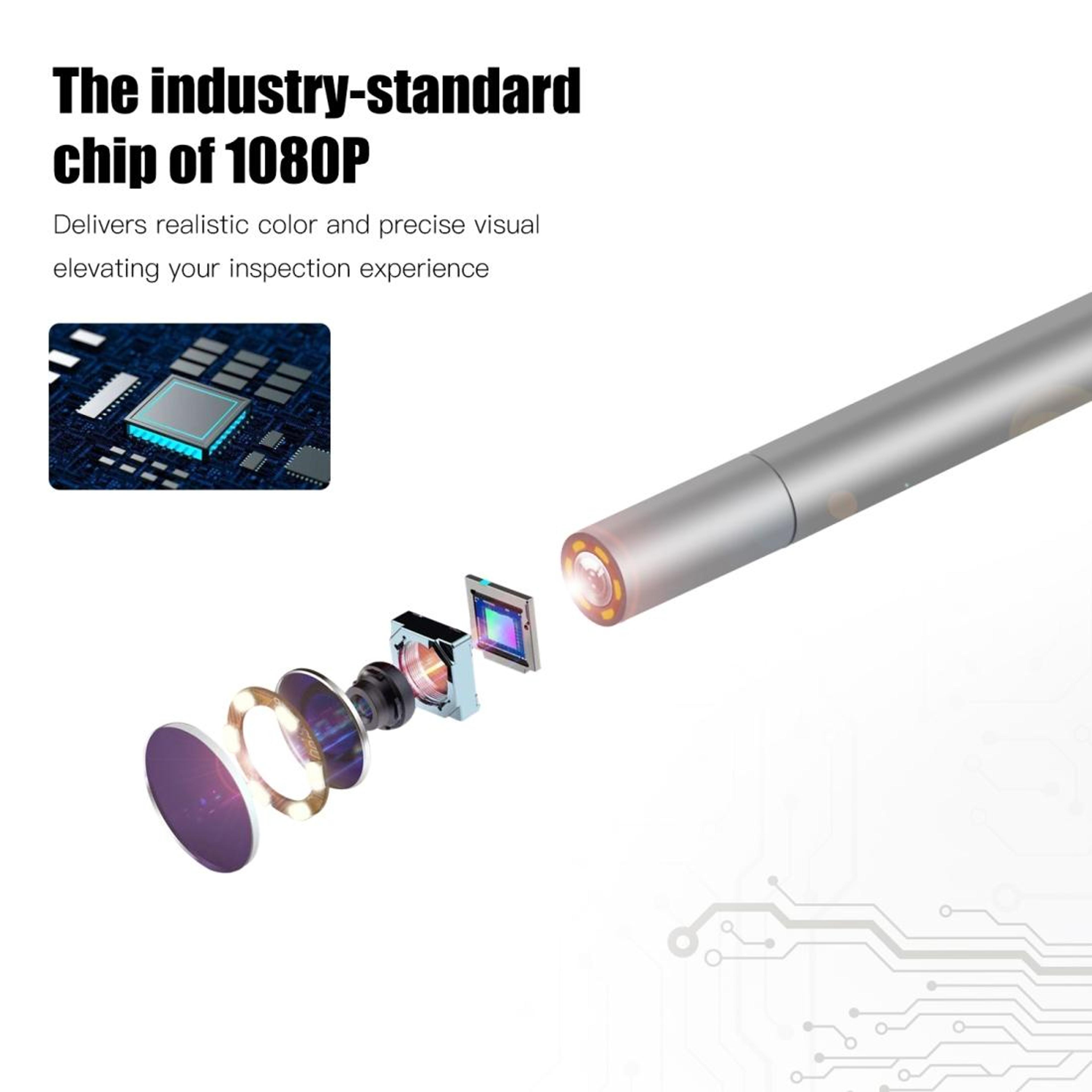 P40 39mm 1080P Industrial Endoscope Camera With 43Inch Screen IP67 Waterproof 2m Probe 8