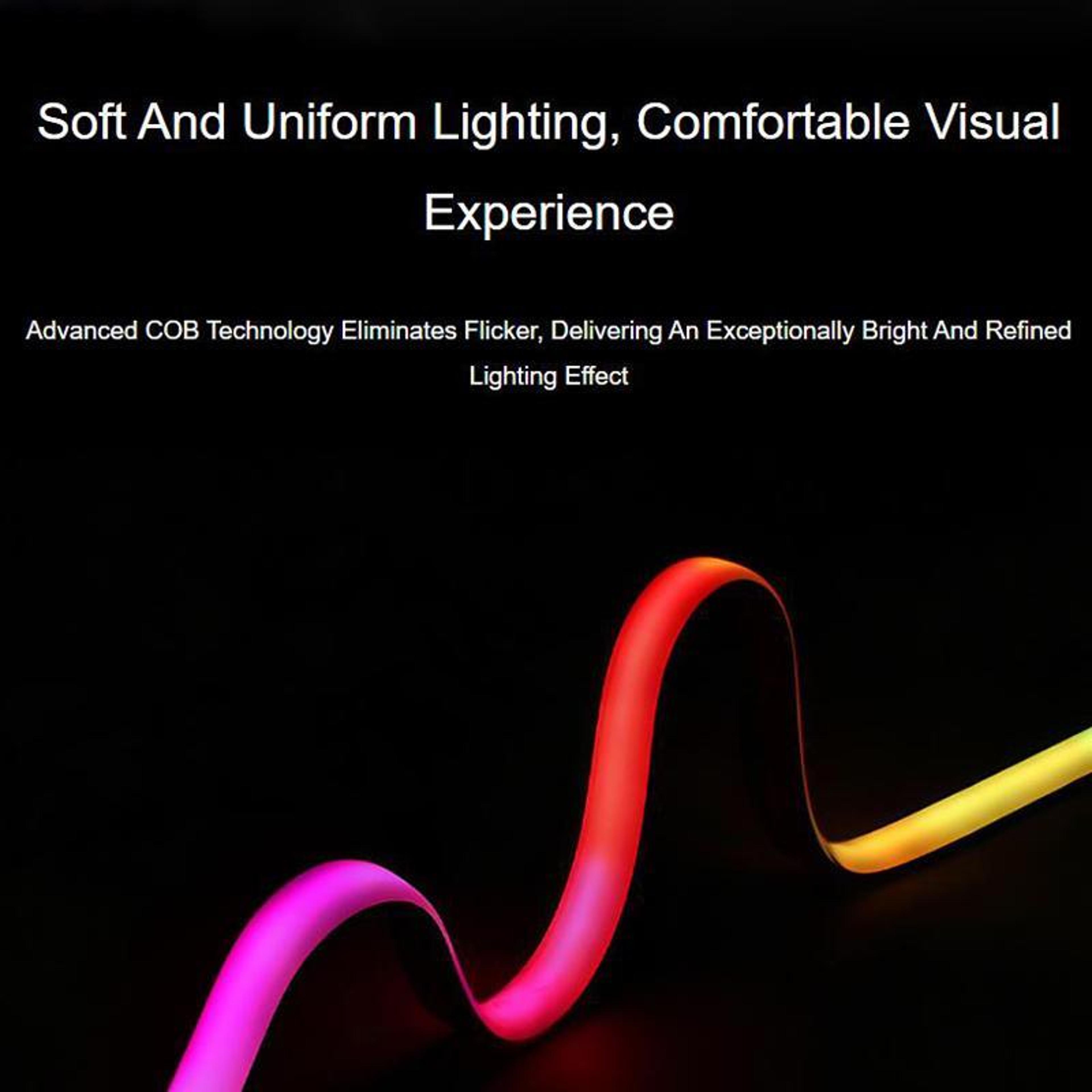 1m RGBWC Programmable COB LED Strip With WS2812B Control IP65 Ambient Lighting 2