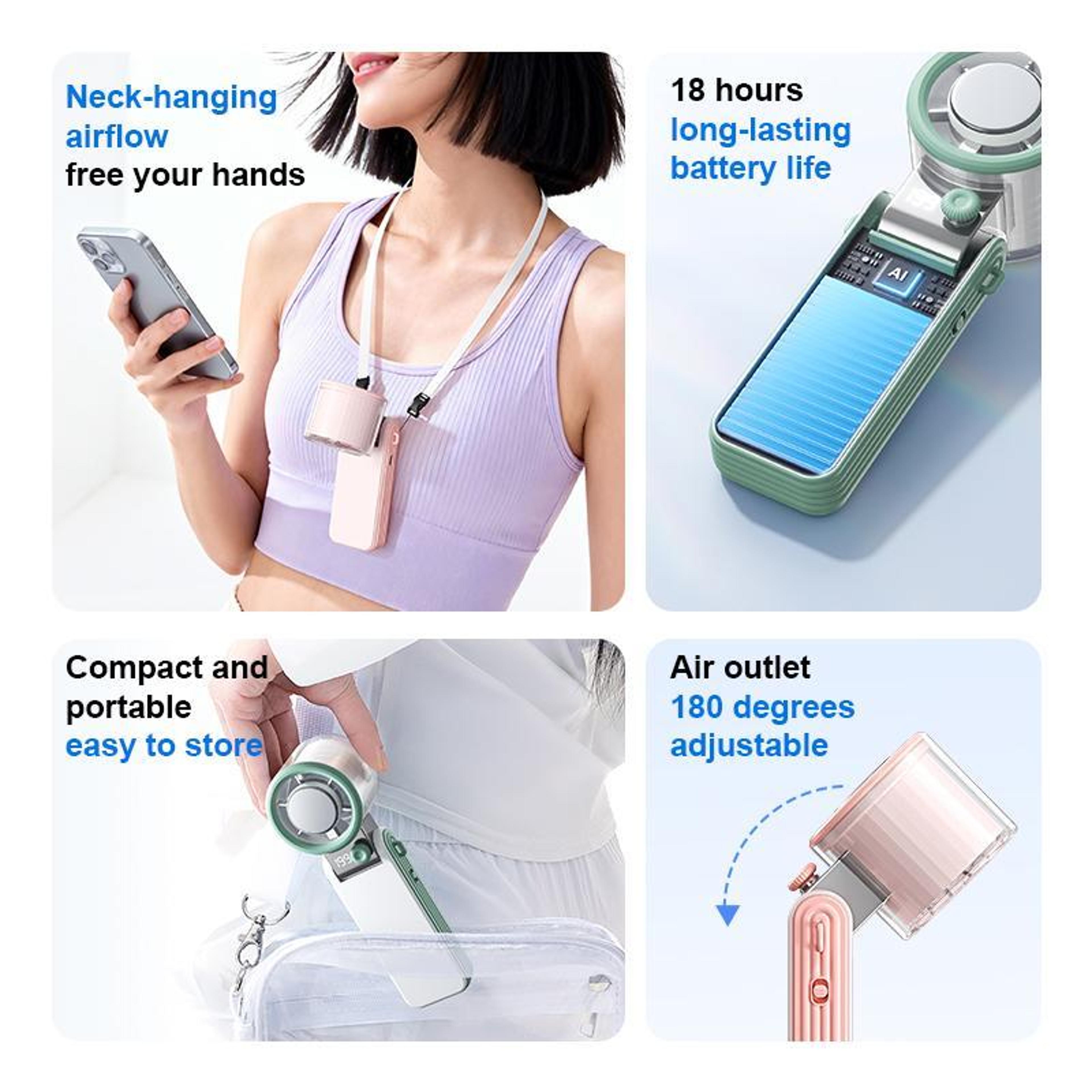 Portable Handheld Turbo Fan With 199 Speeds Digital Display And Foldable Design 7