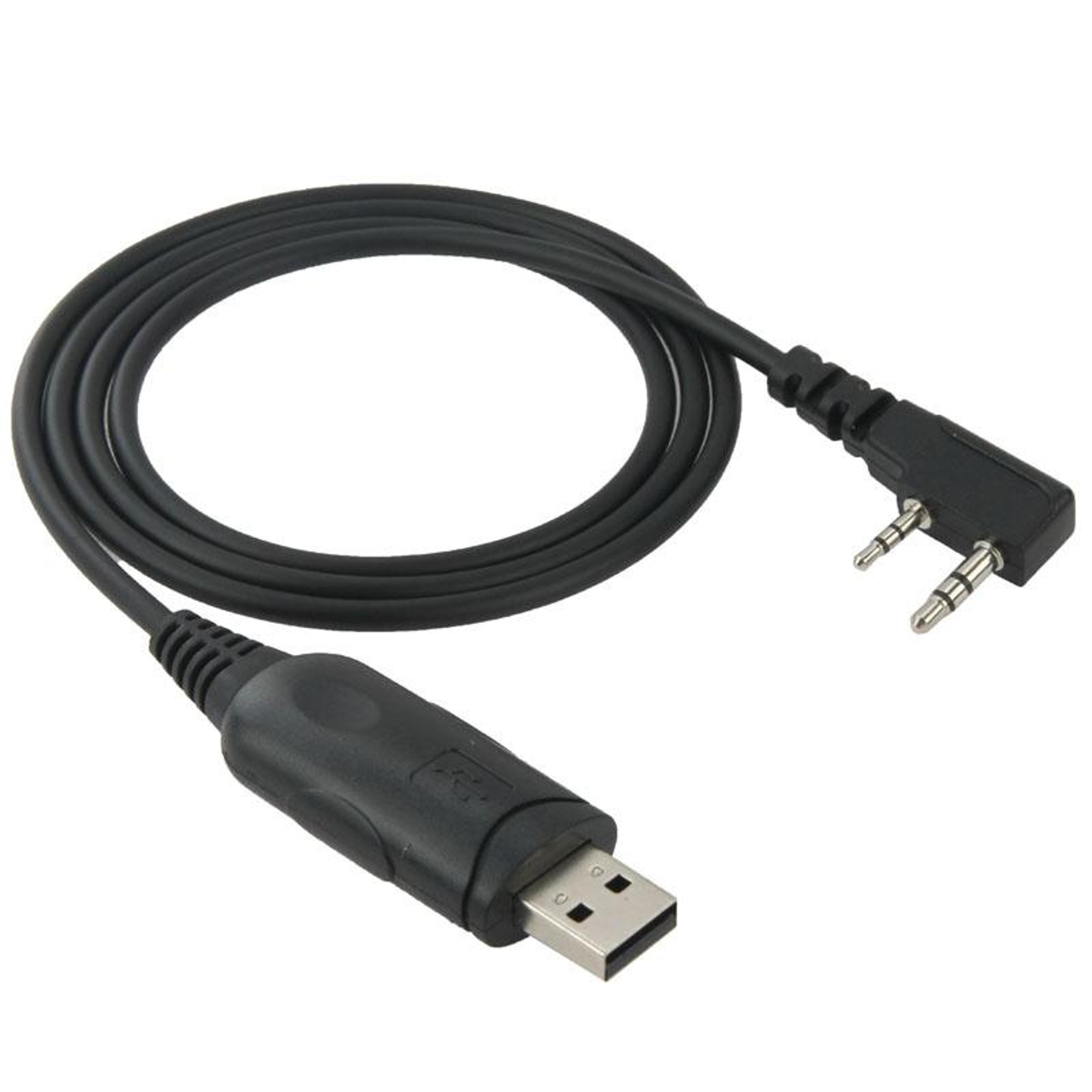 walkie talkie programming cable usb 2.0 with 3.5mm and 2.5mm 2-pin plugs