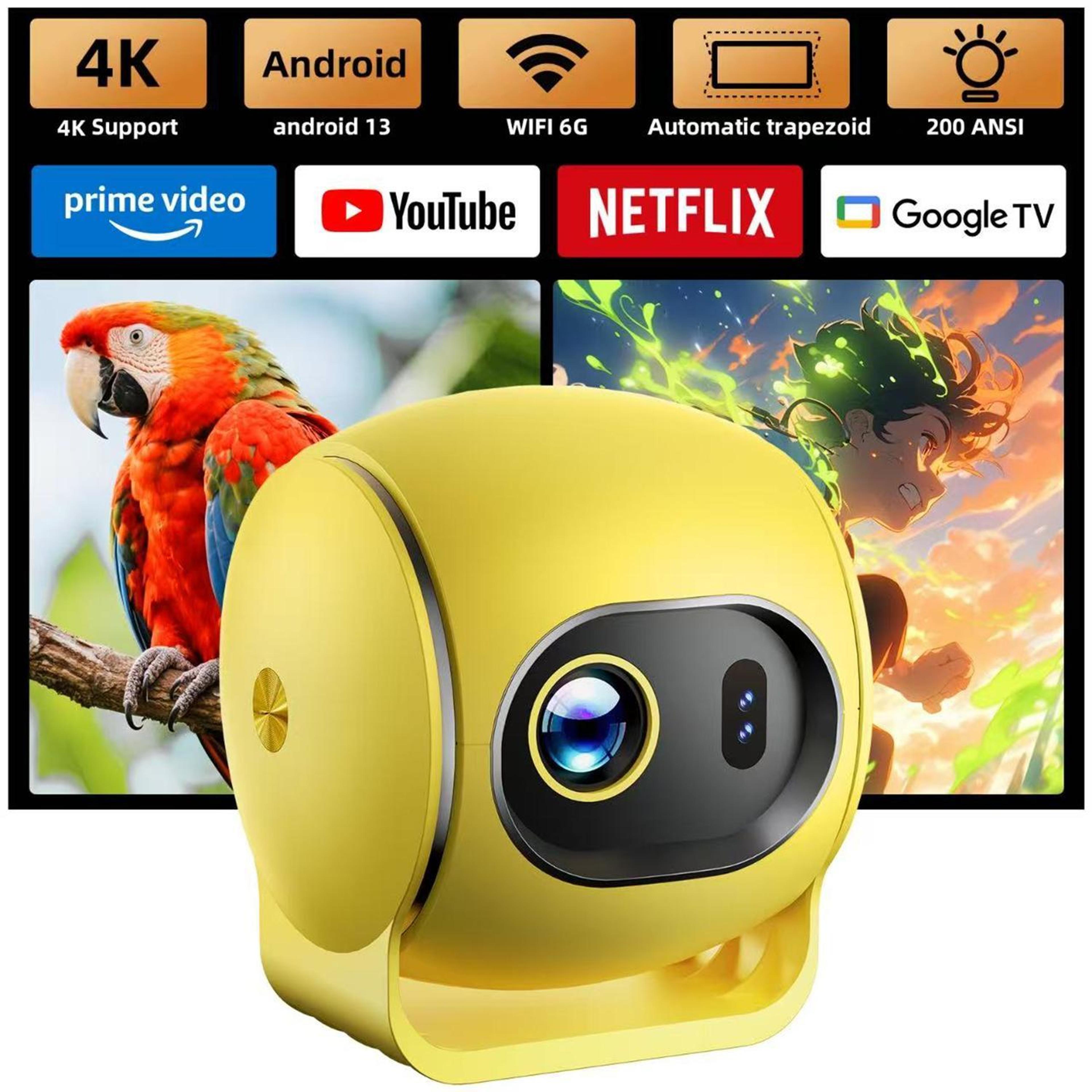 Q3 Smart Projector With Android 14 720P HD WiFi 6 And Electric Focus 1