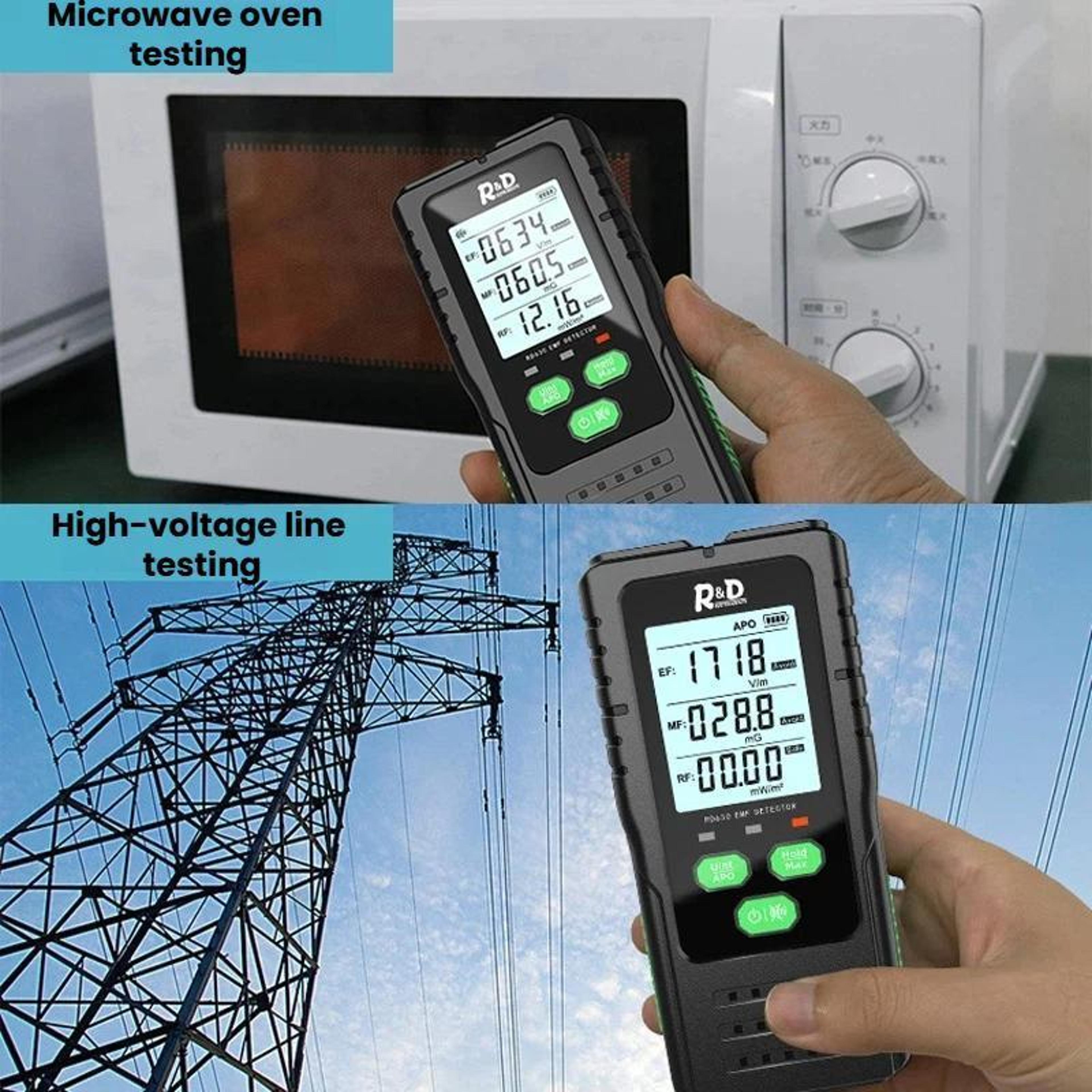 3in1 EMF Meter And RF Detector For Electric Magnetic And Electromagnetic Field Testing 4