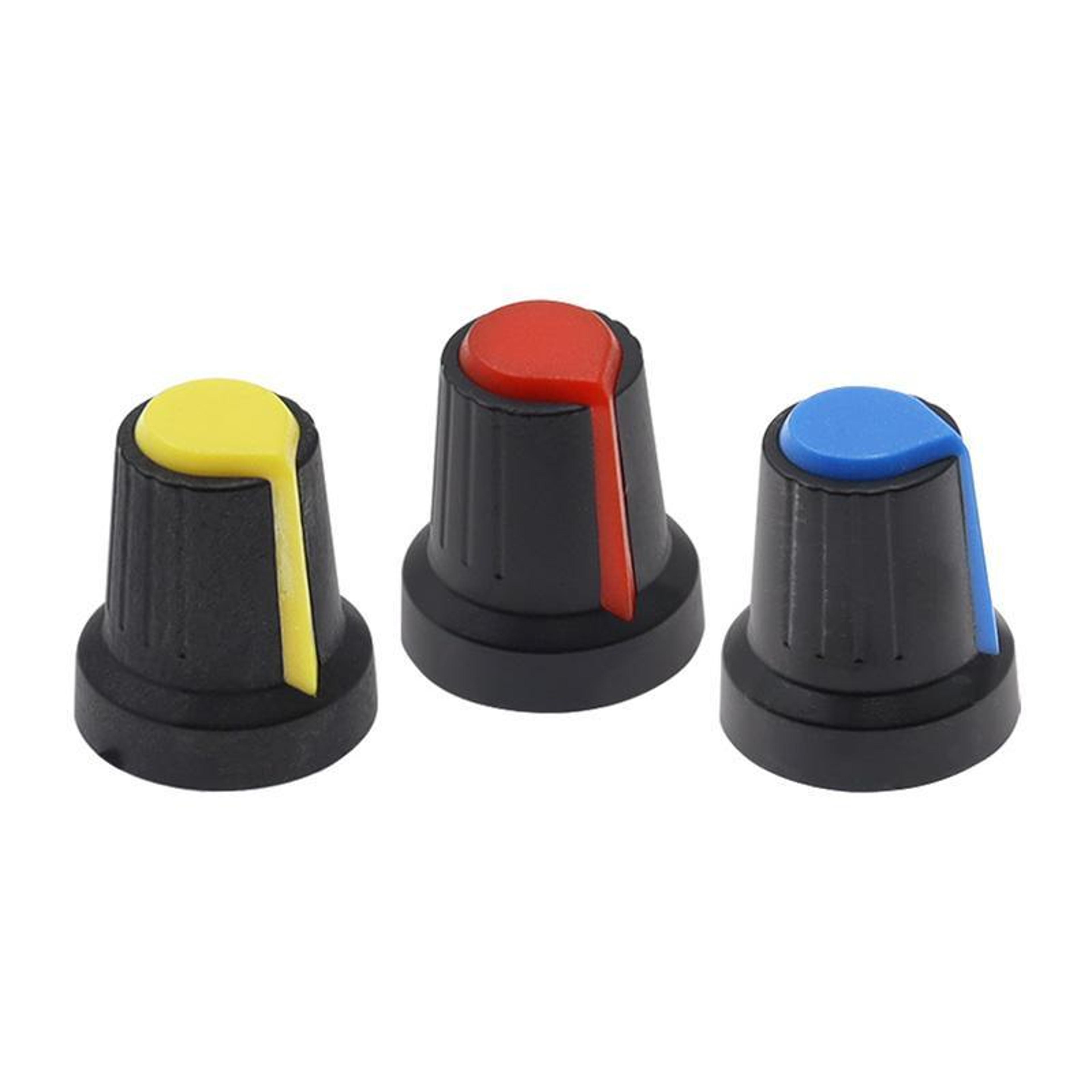 50pc ag2 potentiometer knob set for 6mm splined shafts with non-slip grip