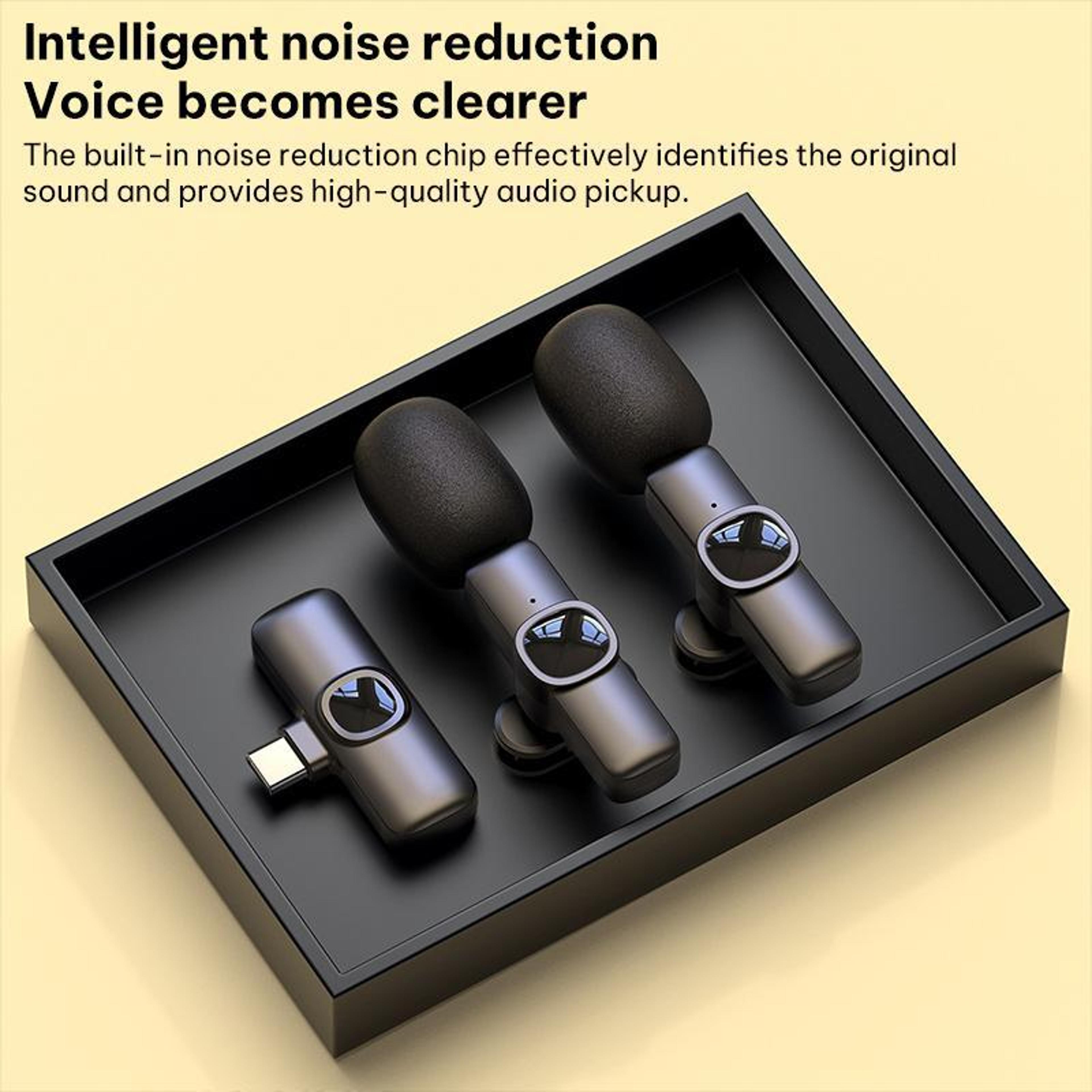 Wireless Lavalier Microphone With Noise Reduction And TypeC Receiver 2