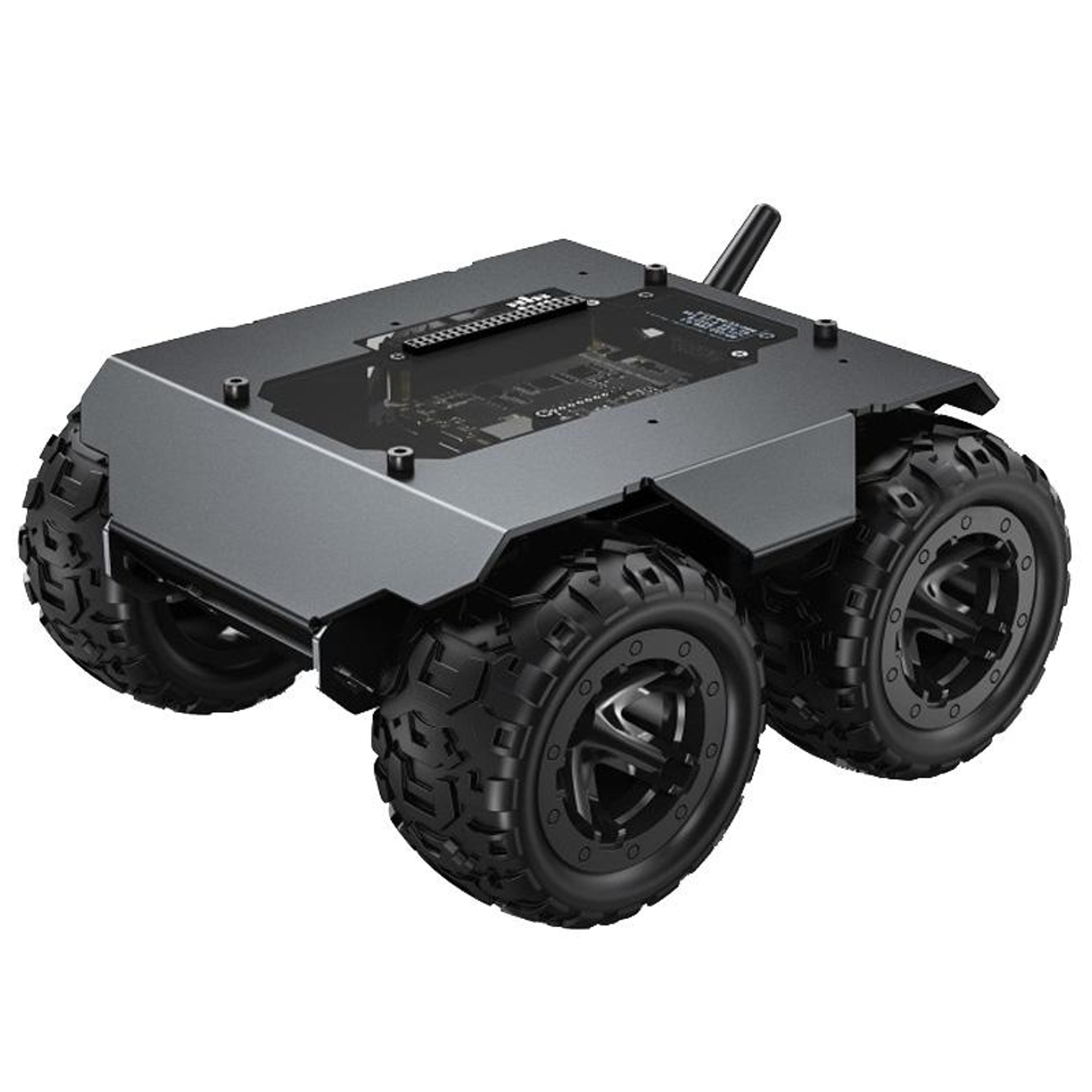 4wd robot chassis with esp32 robot controller and expandable metal platform