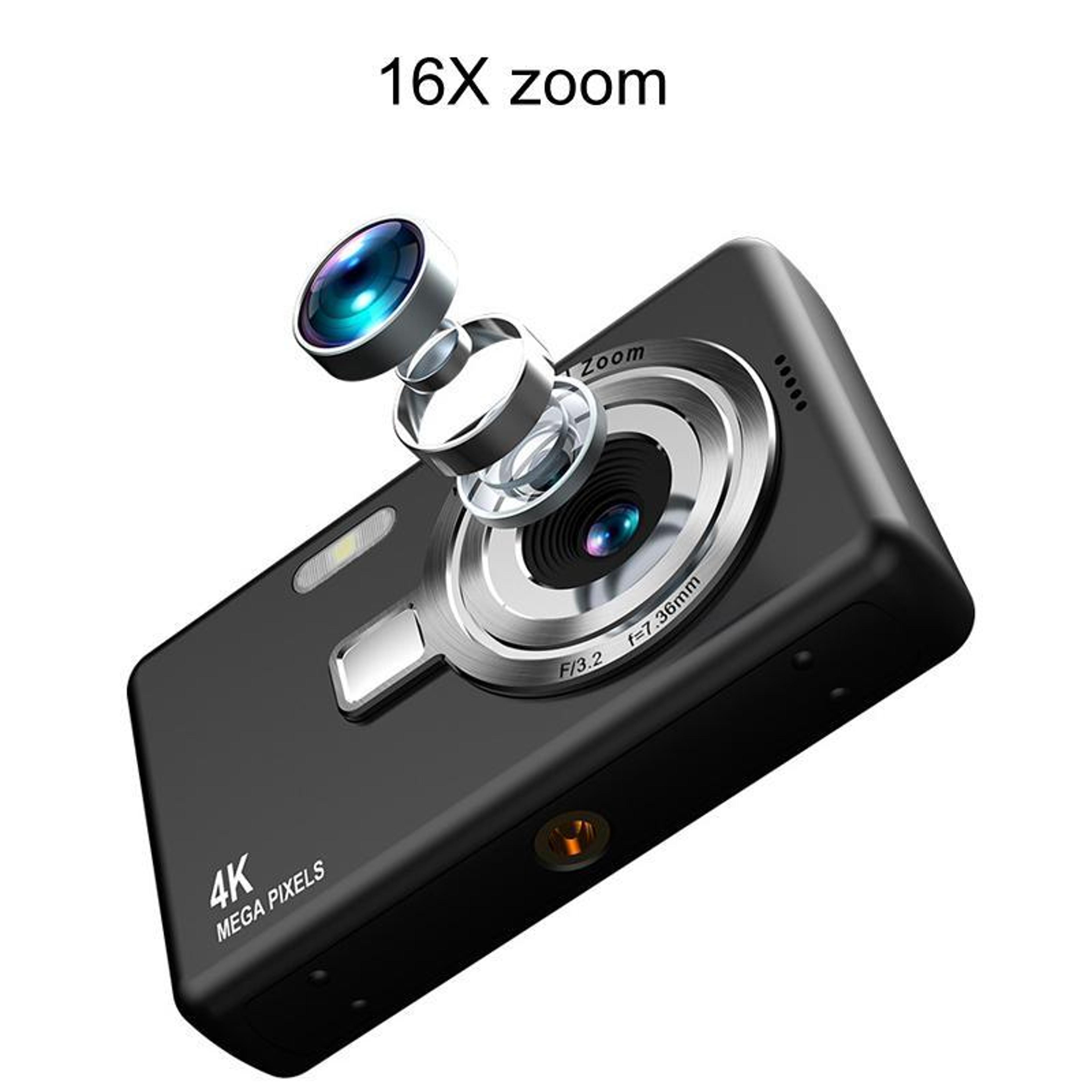 4K Digital Camera With 96MP Photos 16X Zoom And Portable Mini Design 3