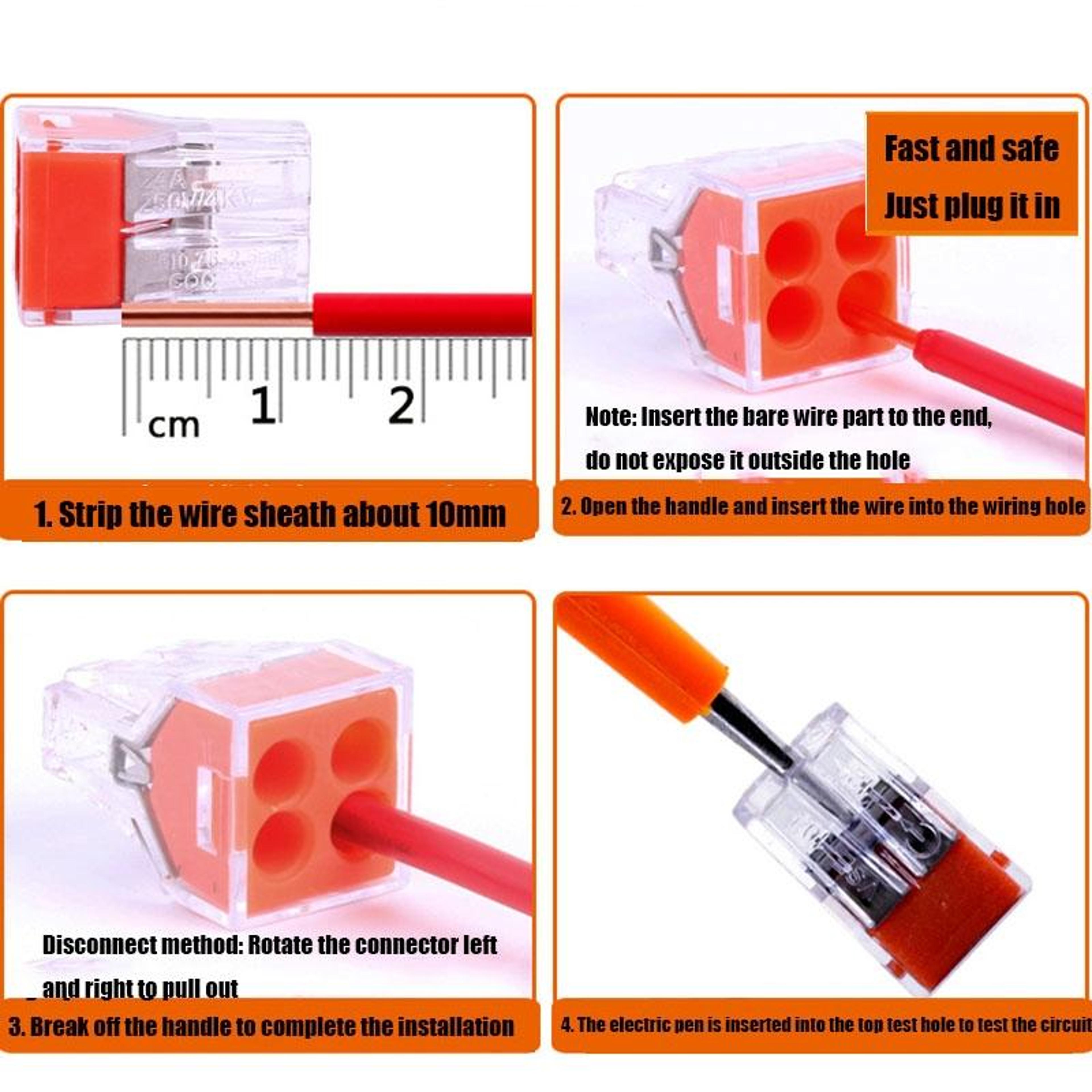 4Wire PushIn Electrical Wire Connectors 6