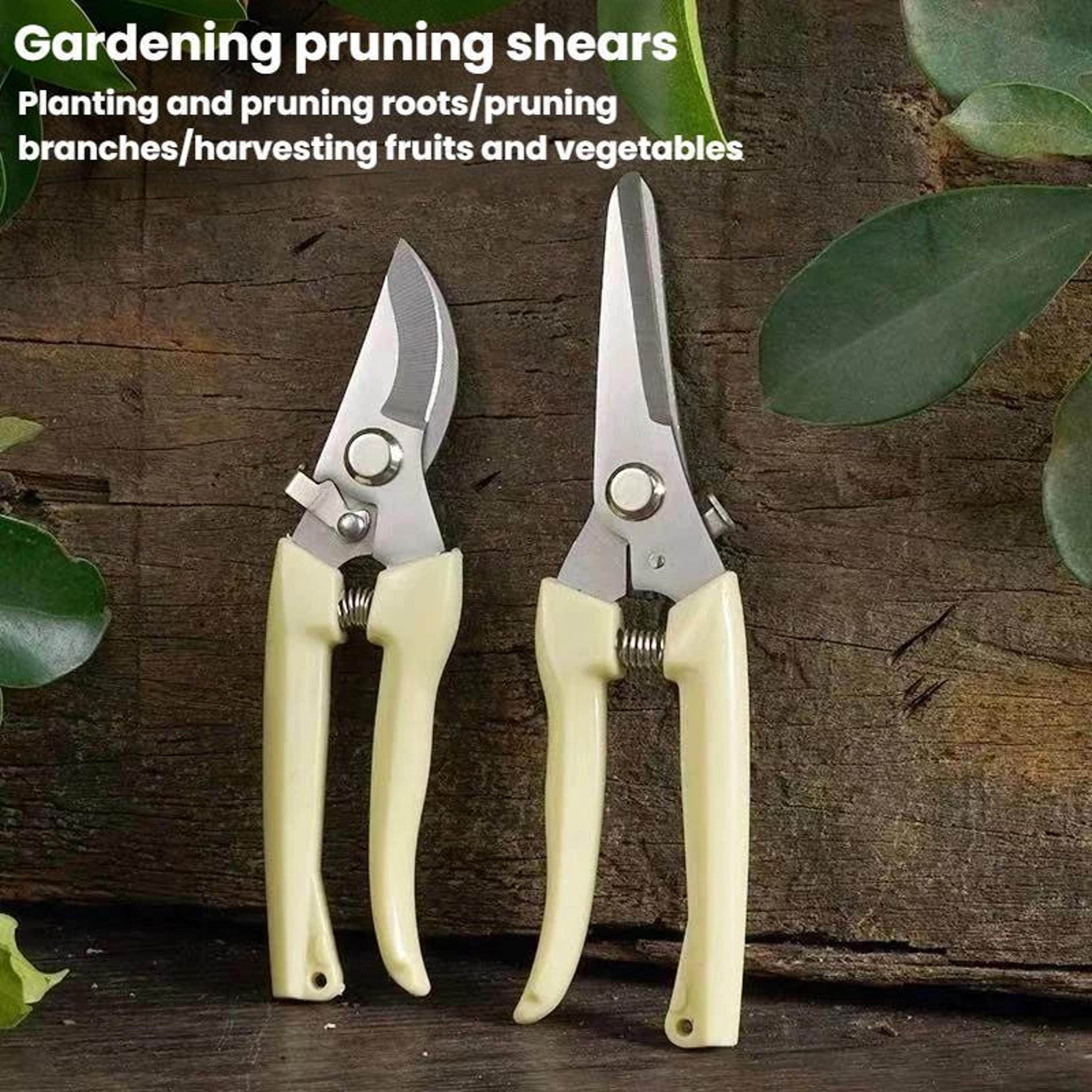 Stainless Steel Pruning Shears With NonSlip Handles For Gardening 1