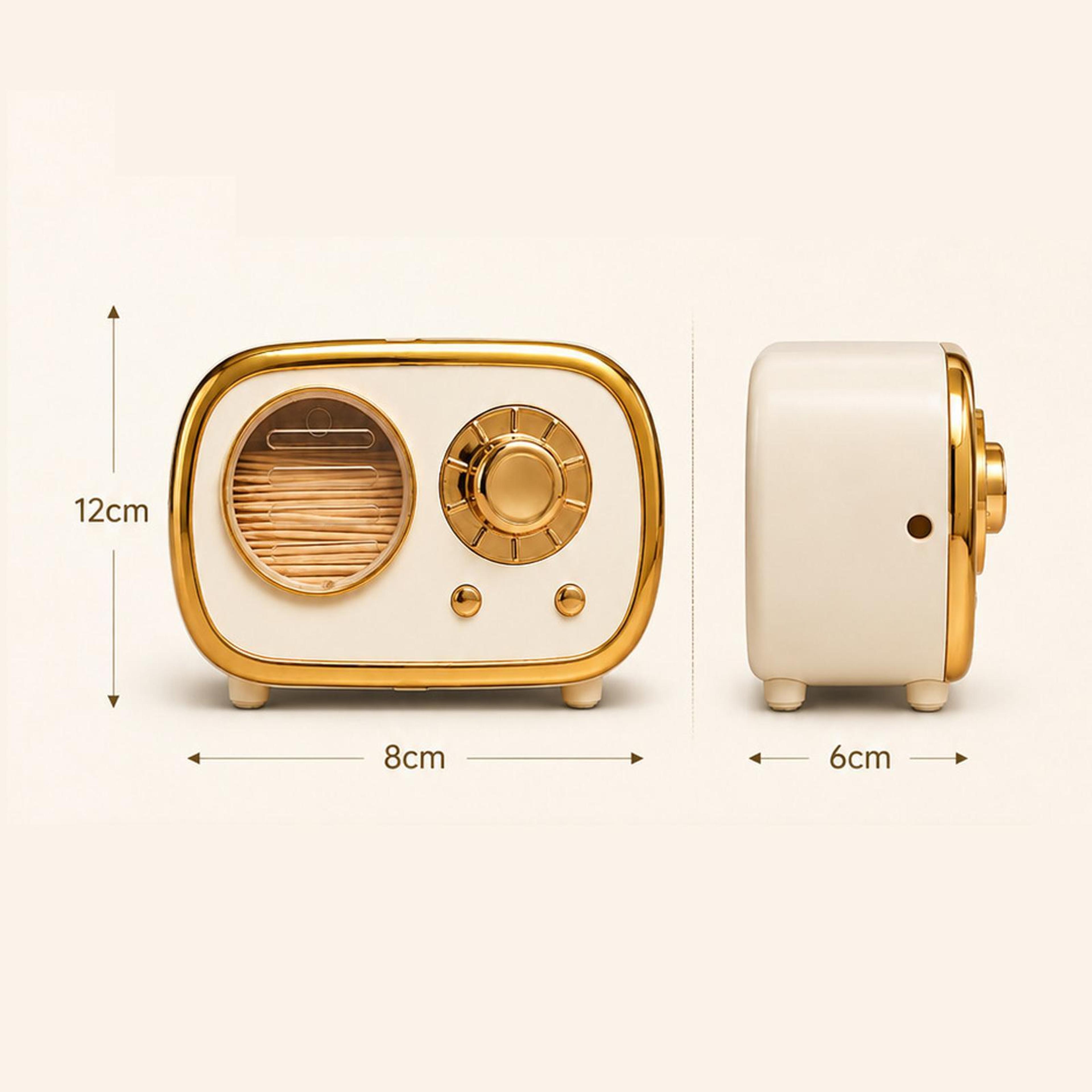 Vintage RadioShaped Toothpick Holder With Dustproof Storage 5