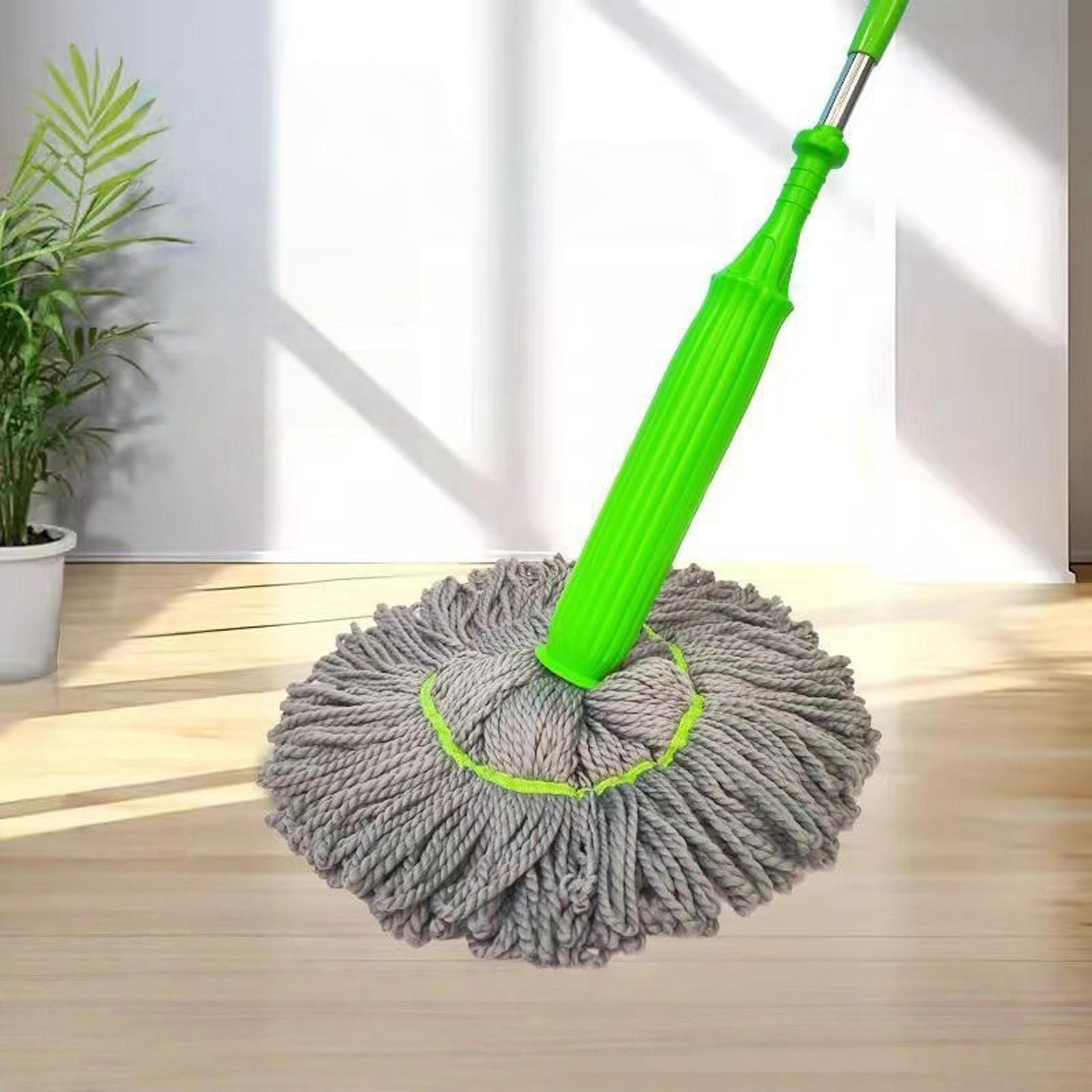 HandsFree SelfWringing Mop With Absorbent Microfiber Head And Rotating Design 7