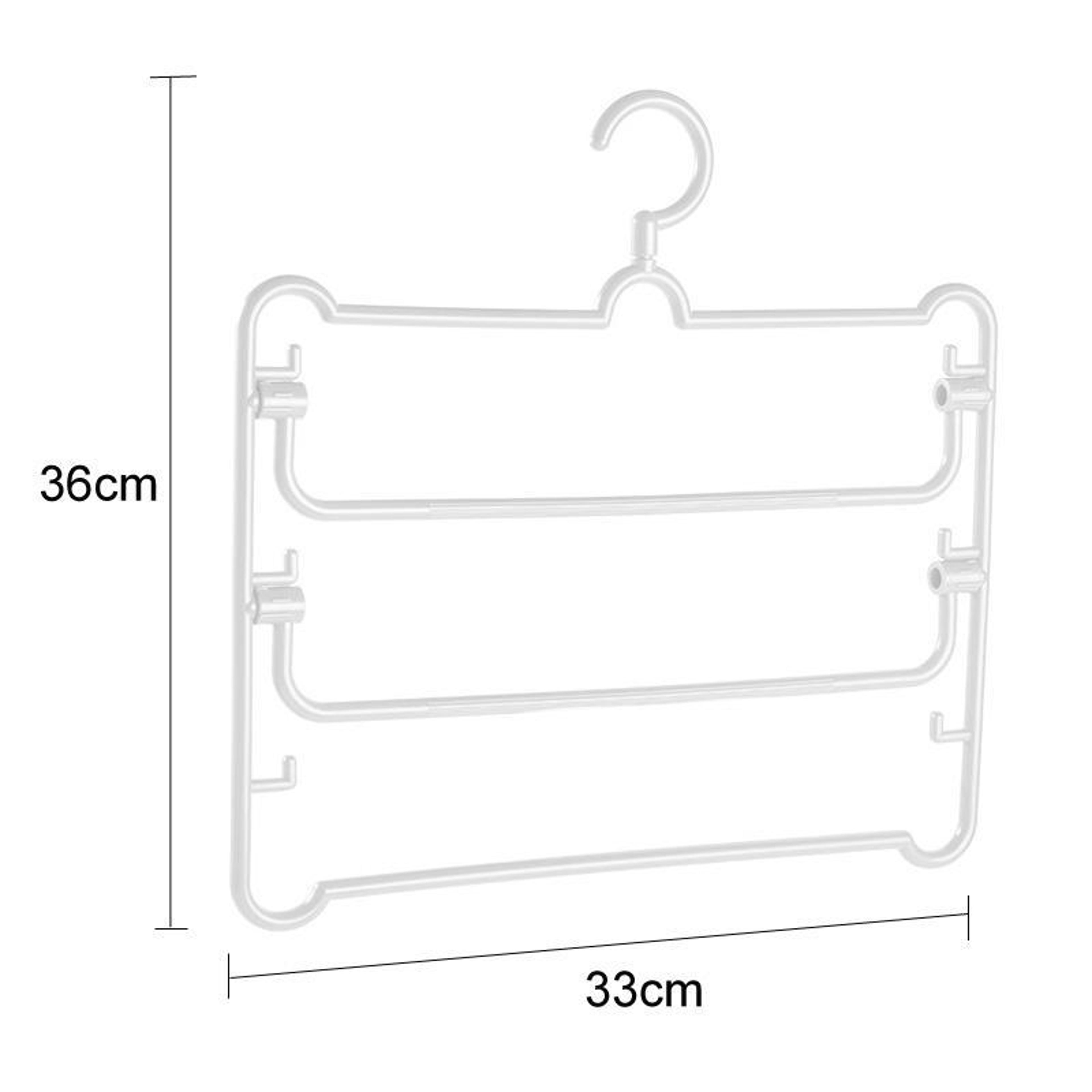 5pcs MultiLayer Pants Hanger Set For SpaceSaving Closet Organization 5