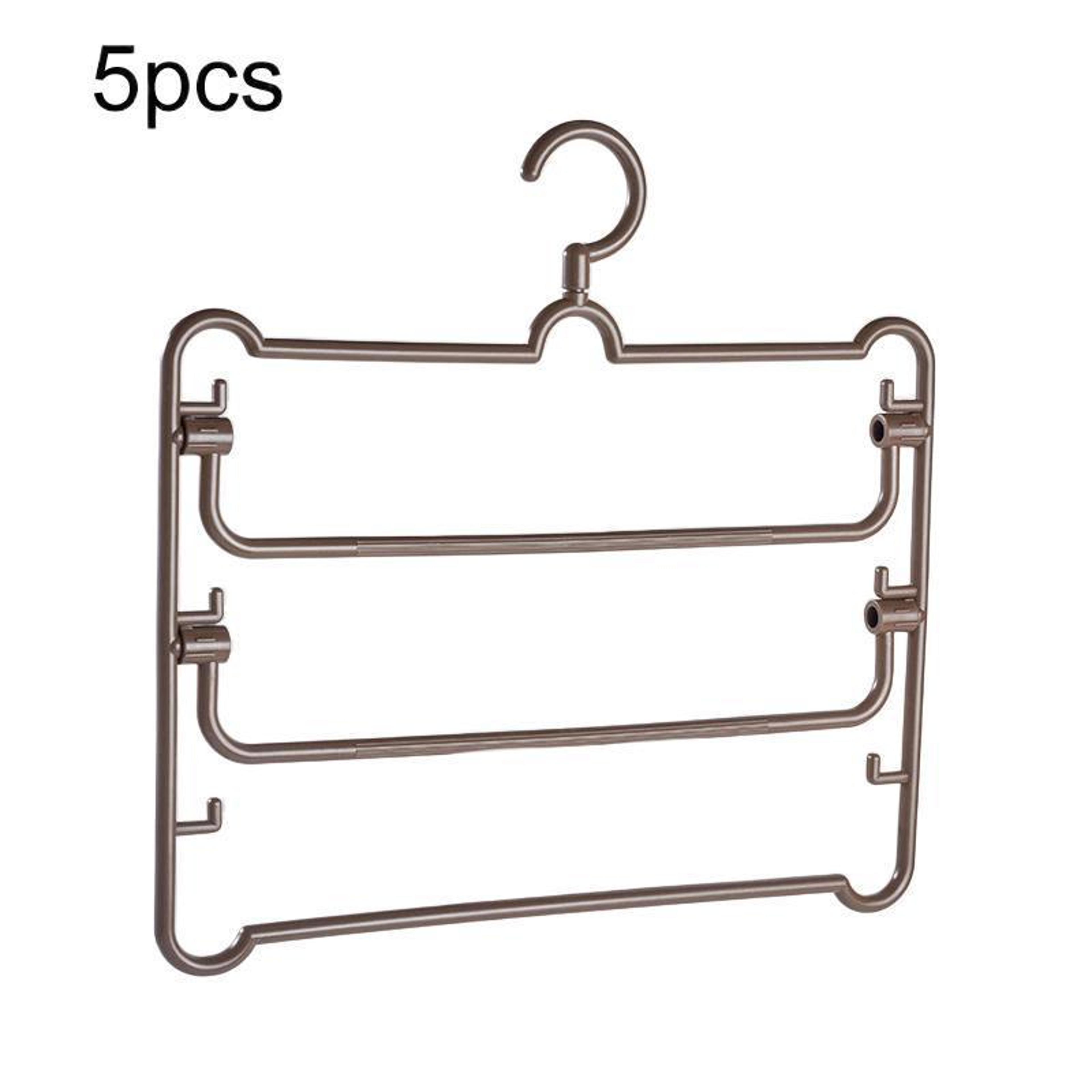 5pcs MultiLayer Pants Hanger Set For SpaceSaving Closet Organization 6