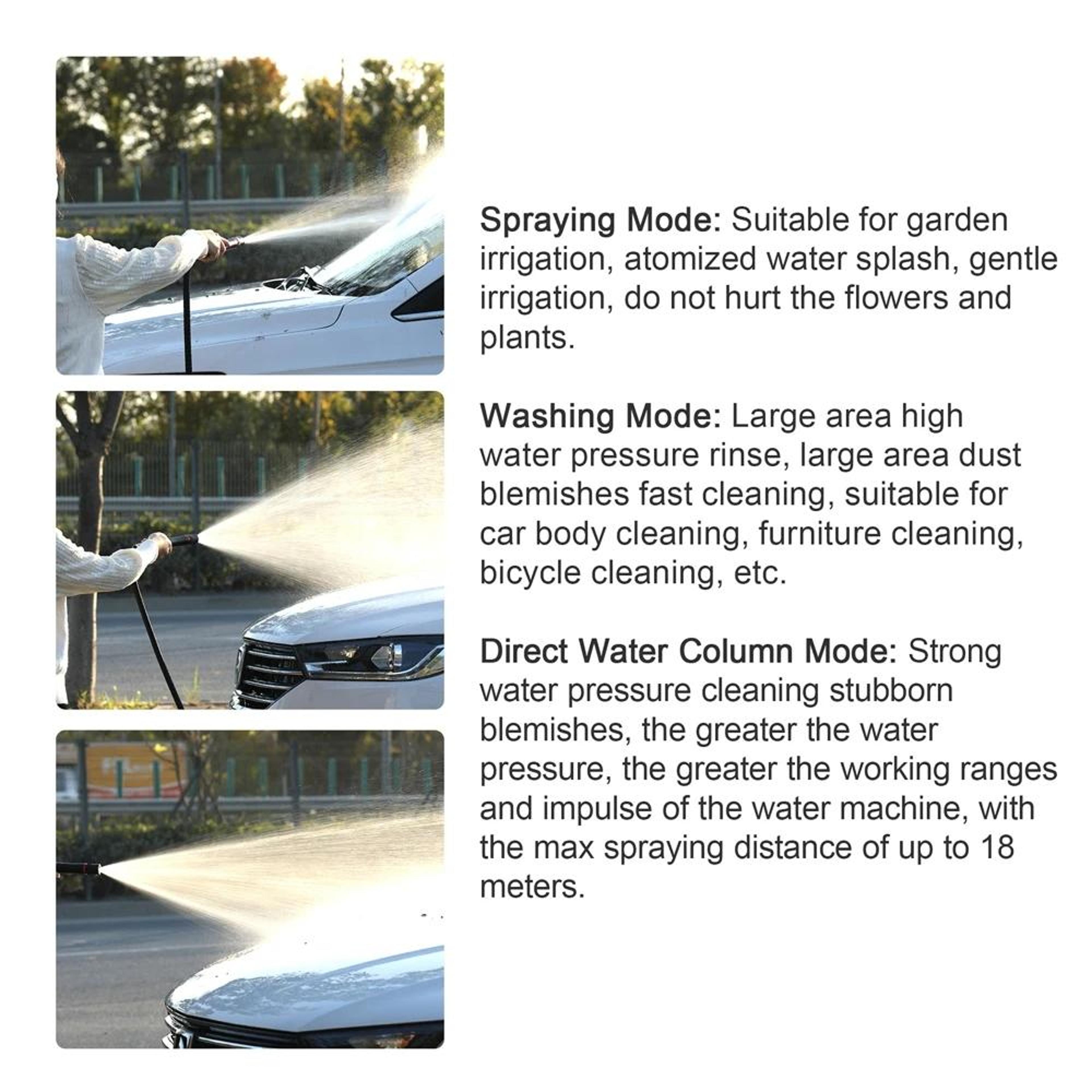 HighPressure Garden Hose Spray Nozzle With Adjustable Water Flow 1