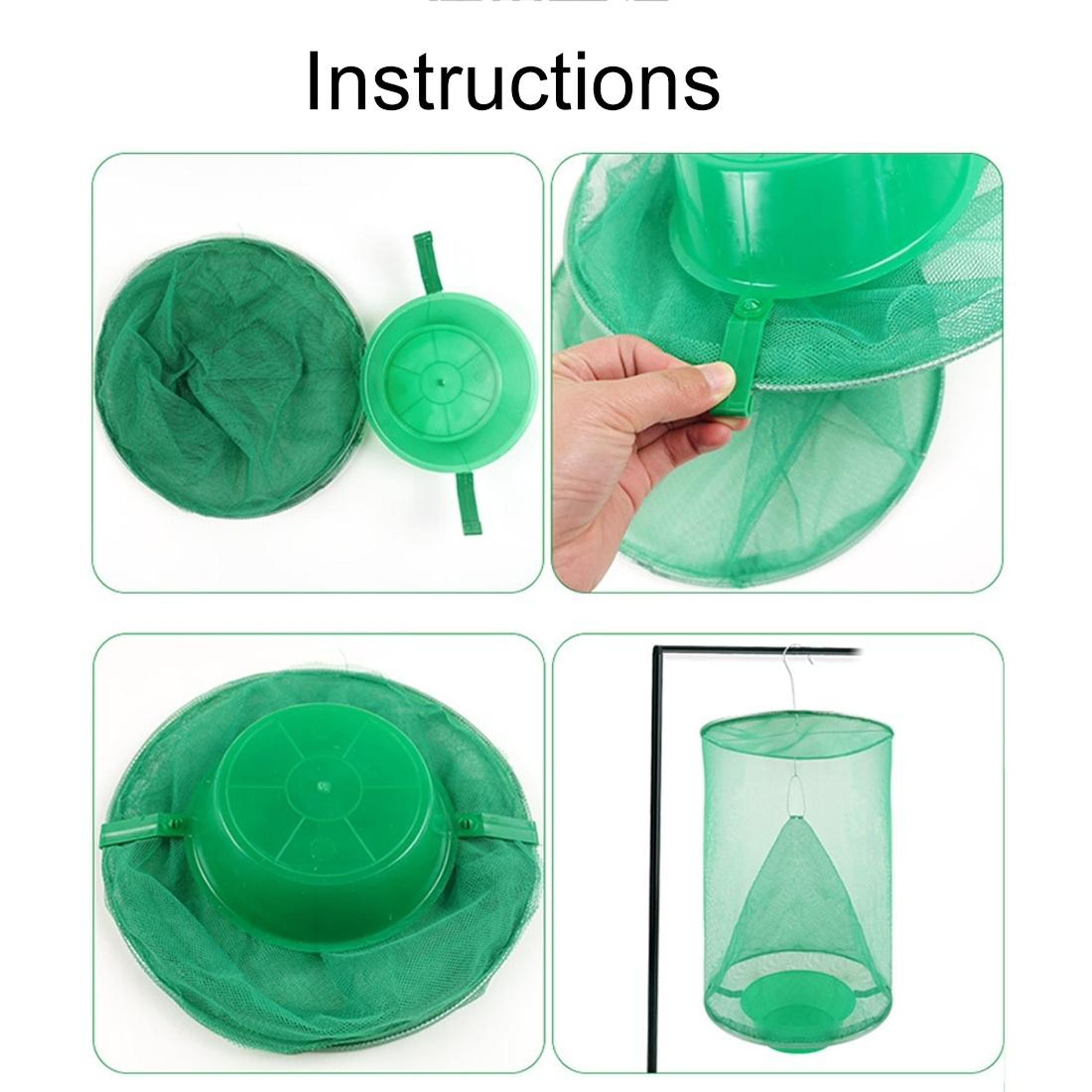 3PCS Foldable Hanging Fly Traps With BaitActivated Capture Design 5