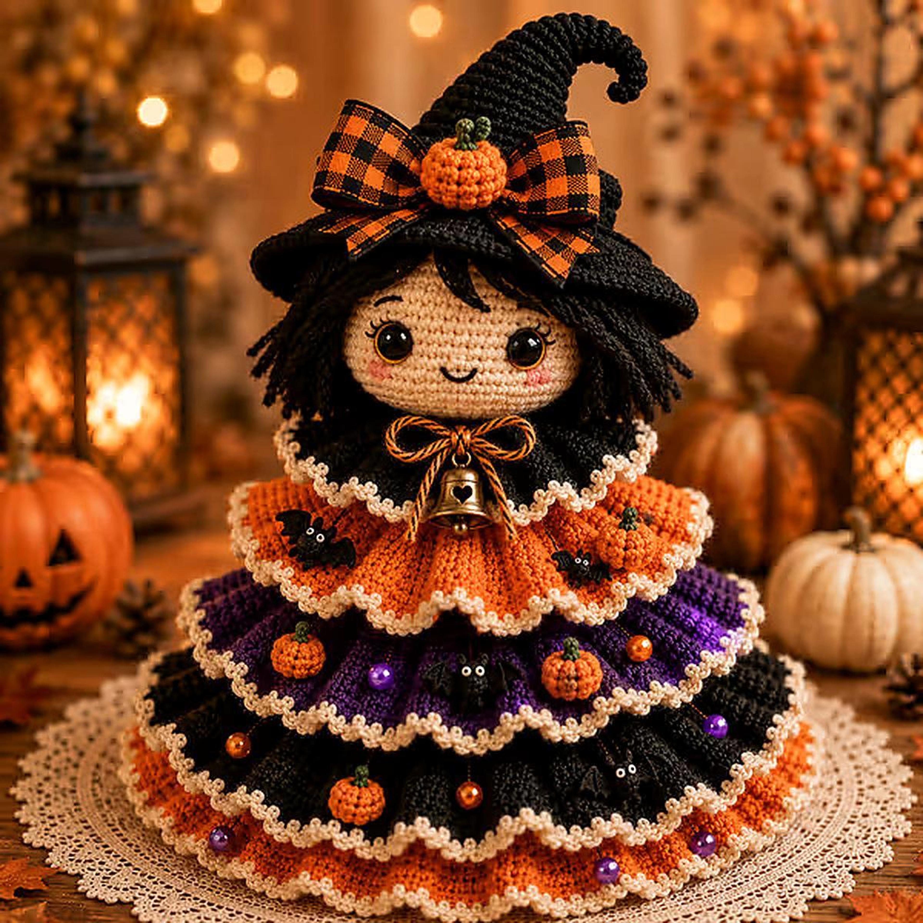 Halloween Crochet DIY Kit For Tabletop Decorations With 9 Character Styles 9