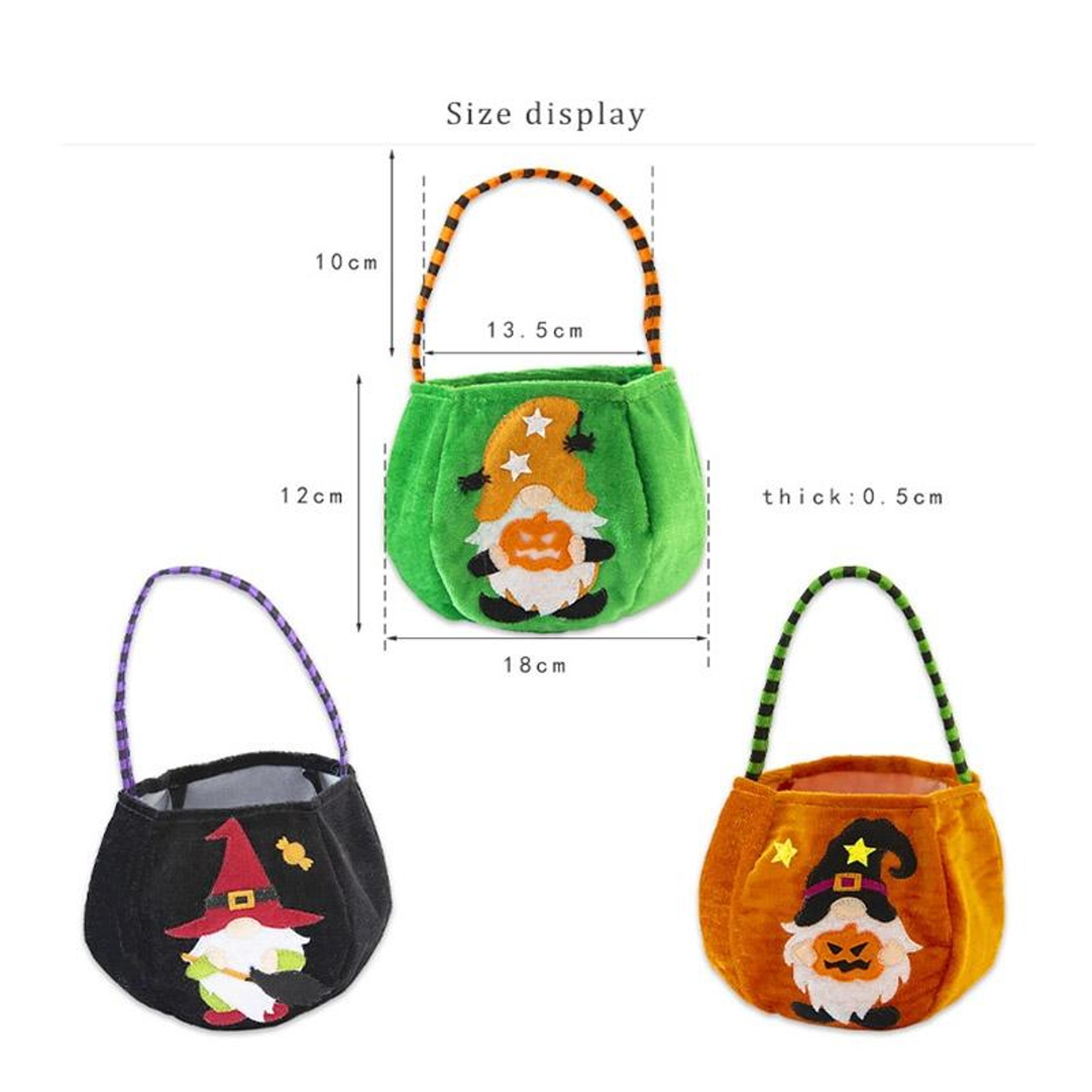 Halloween Candy Gift Bag With Soft Velvet Fabric And Festive Design 1