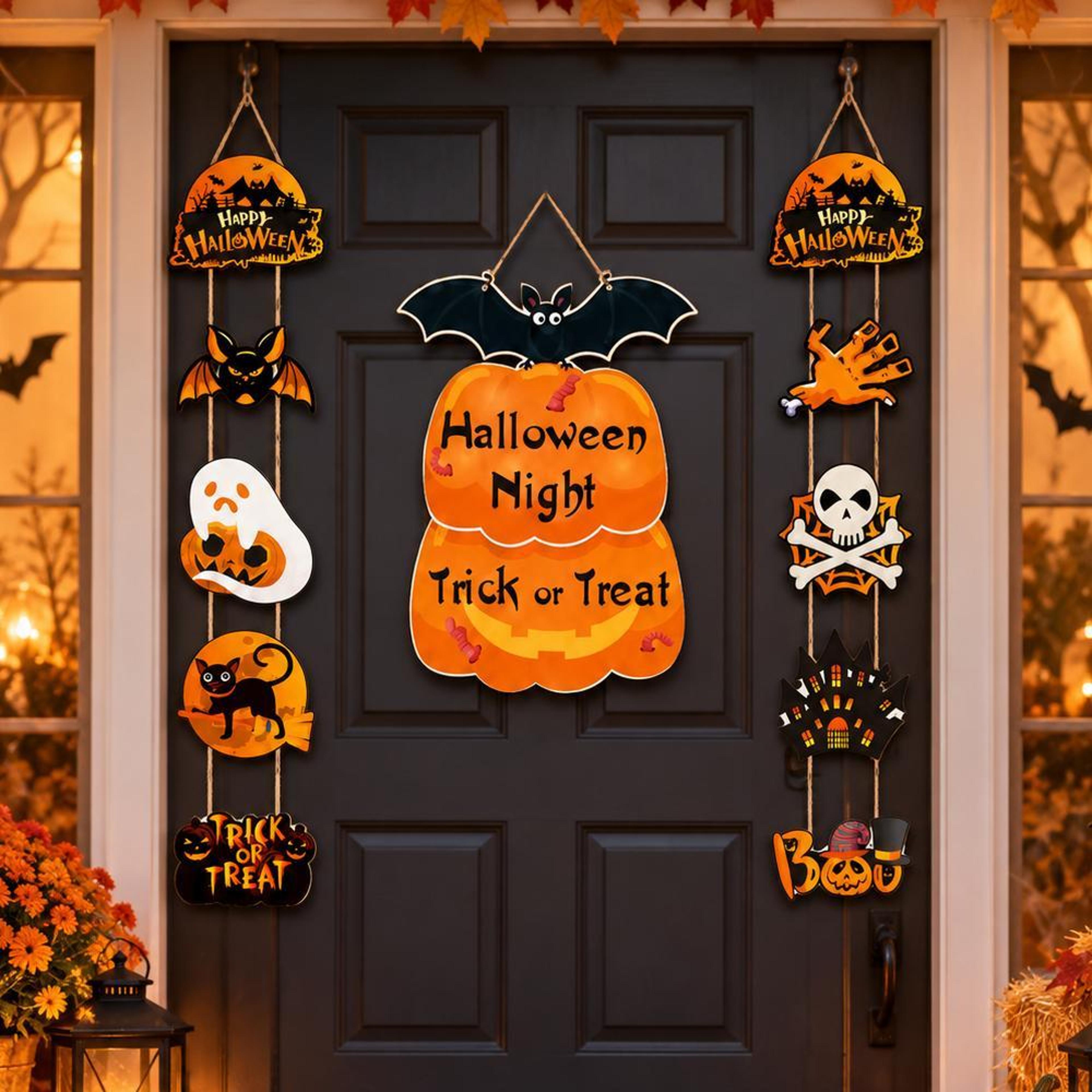 Halloween TrickorTreat Door And Window Hanging Decoration Kit 7