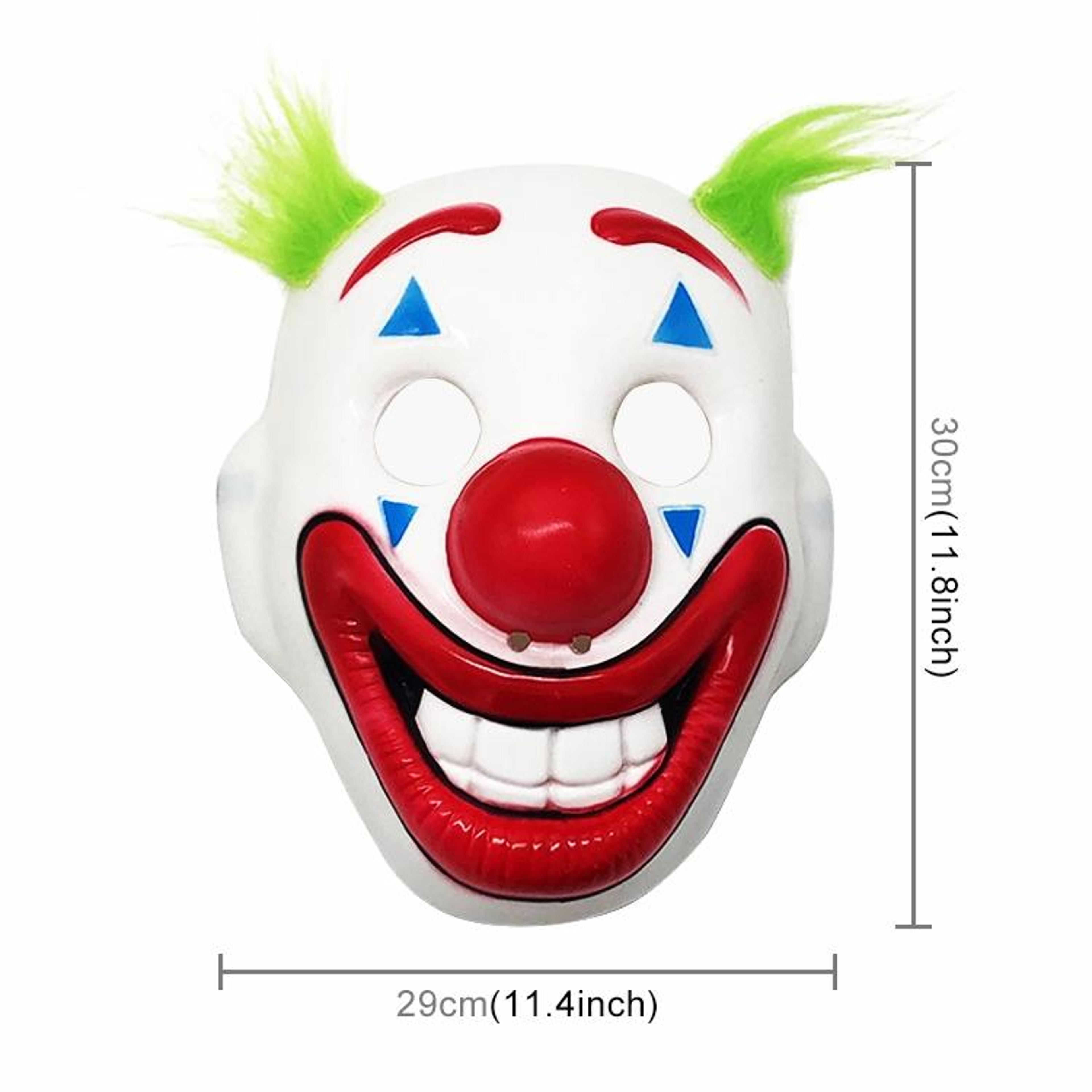 Halloween Horror Clown Mask With Wig For Spooky Costume Parties 1