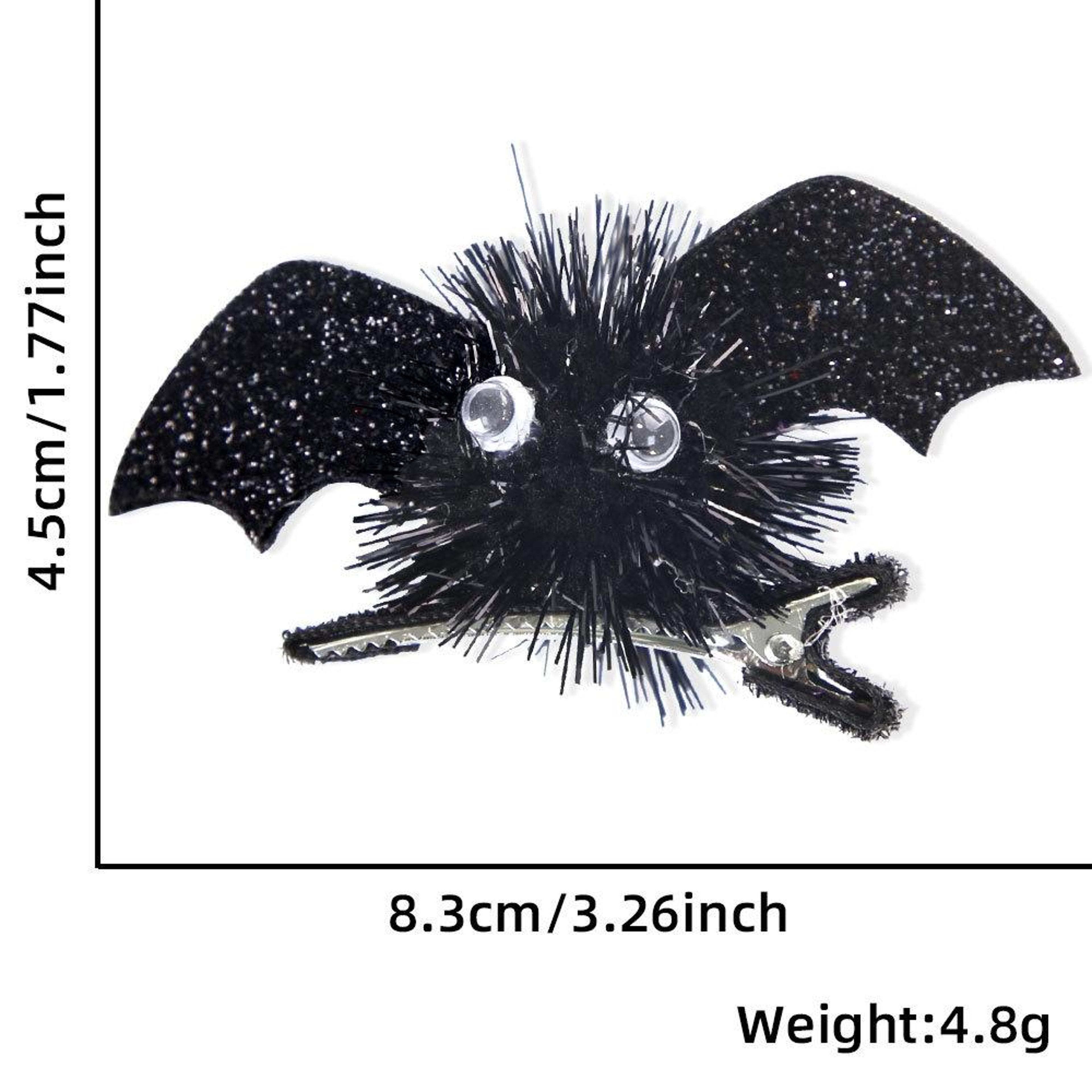 Halloween Bat Hair Clips For Kids Glitter Costume Hair Accessories 1