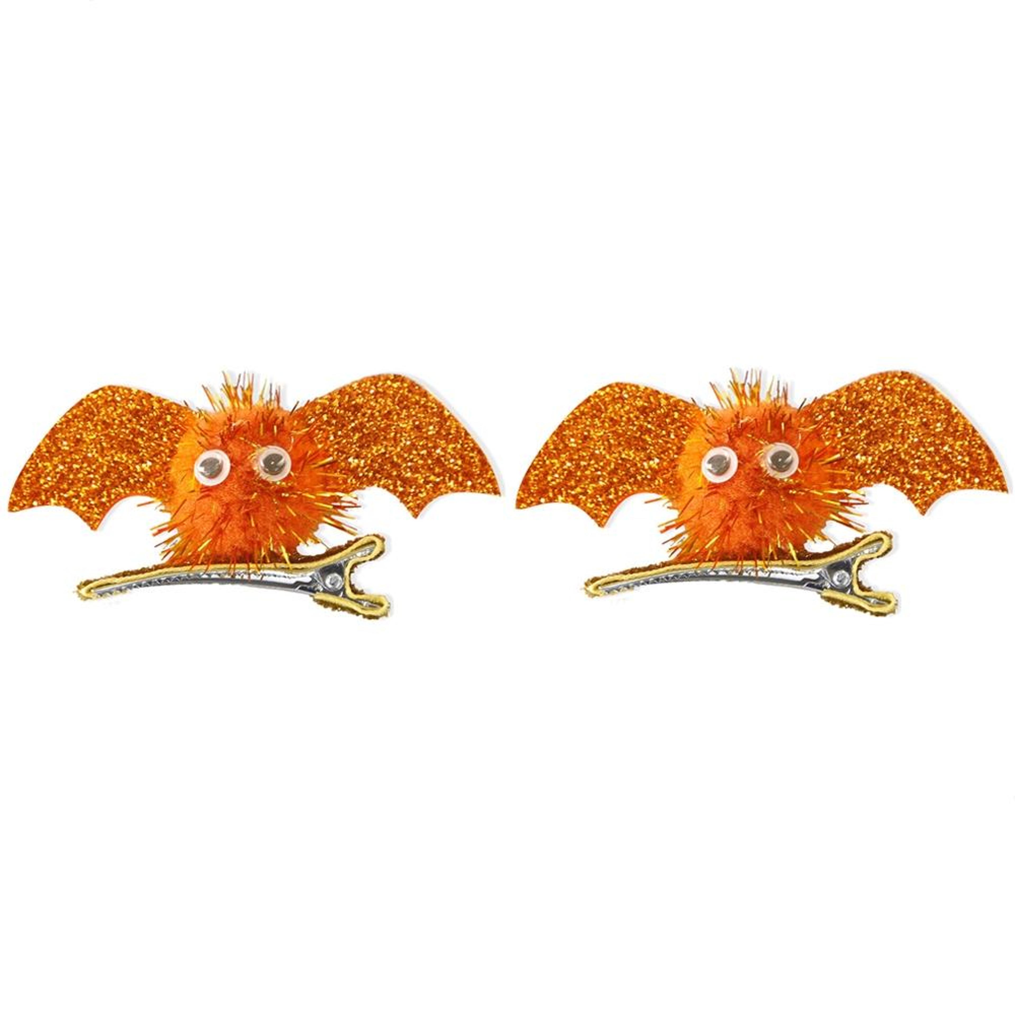 Halloween Bat Hair Clips For Kids Glitter Costume Hair Accessories 9