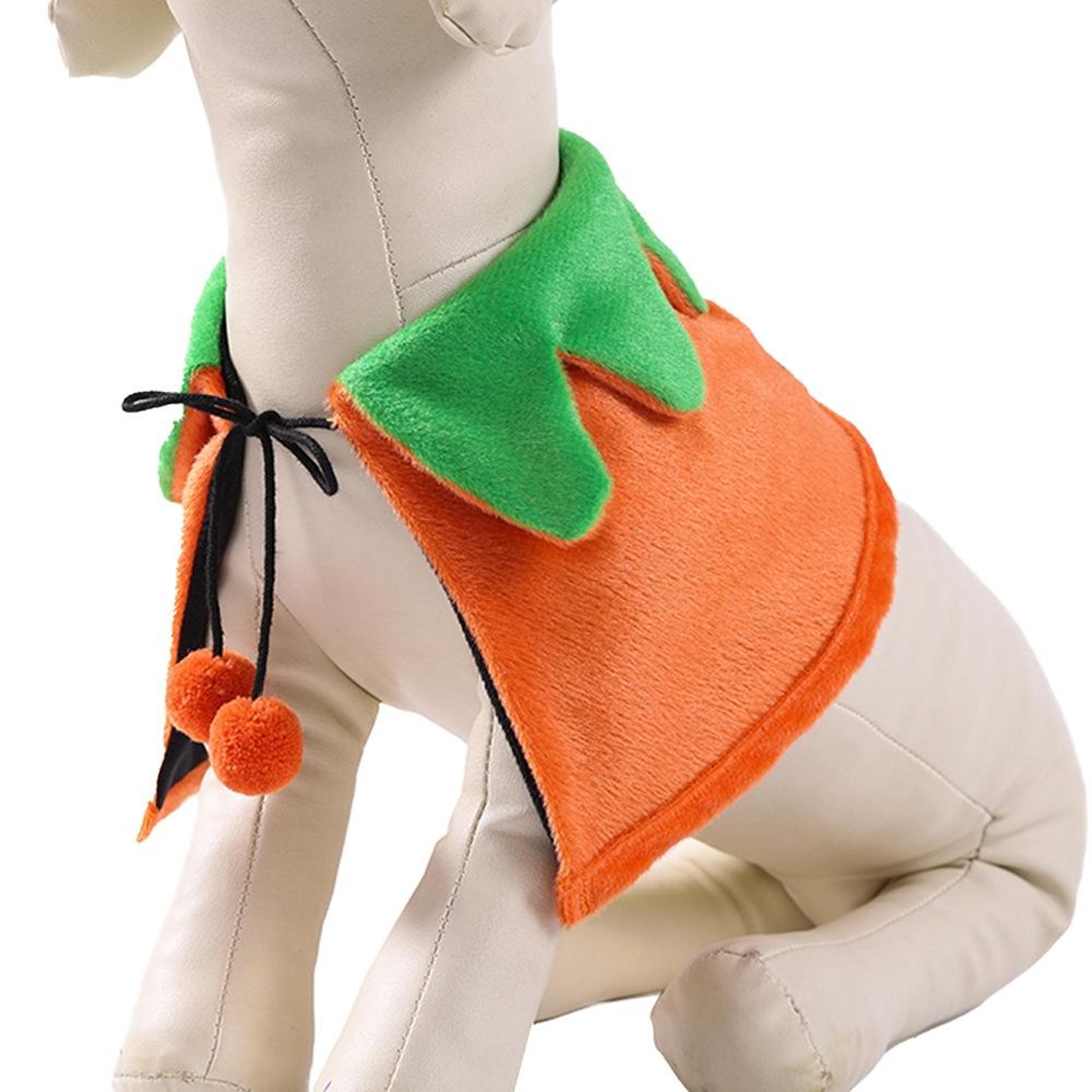 halloween pet cloak with reversible orange and black design