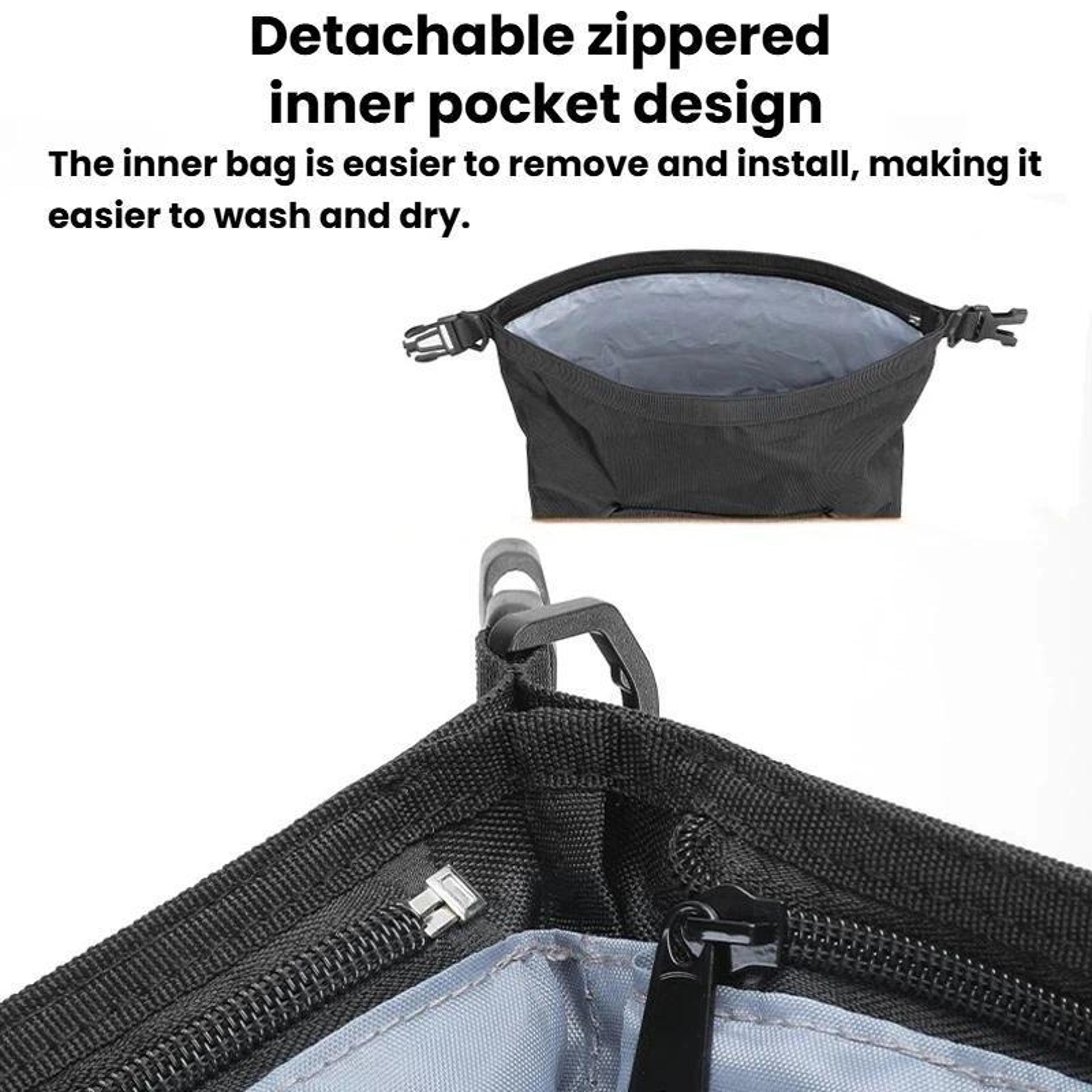 Motorcycle Rear Seat Bag With Modular Storage And Removable Shoulder Straps 5