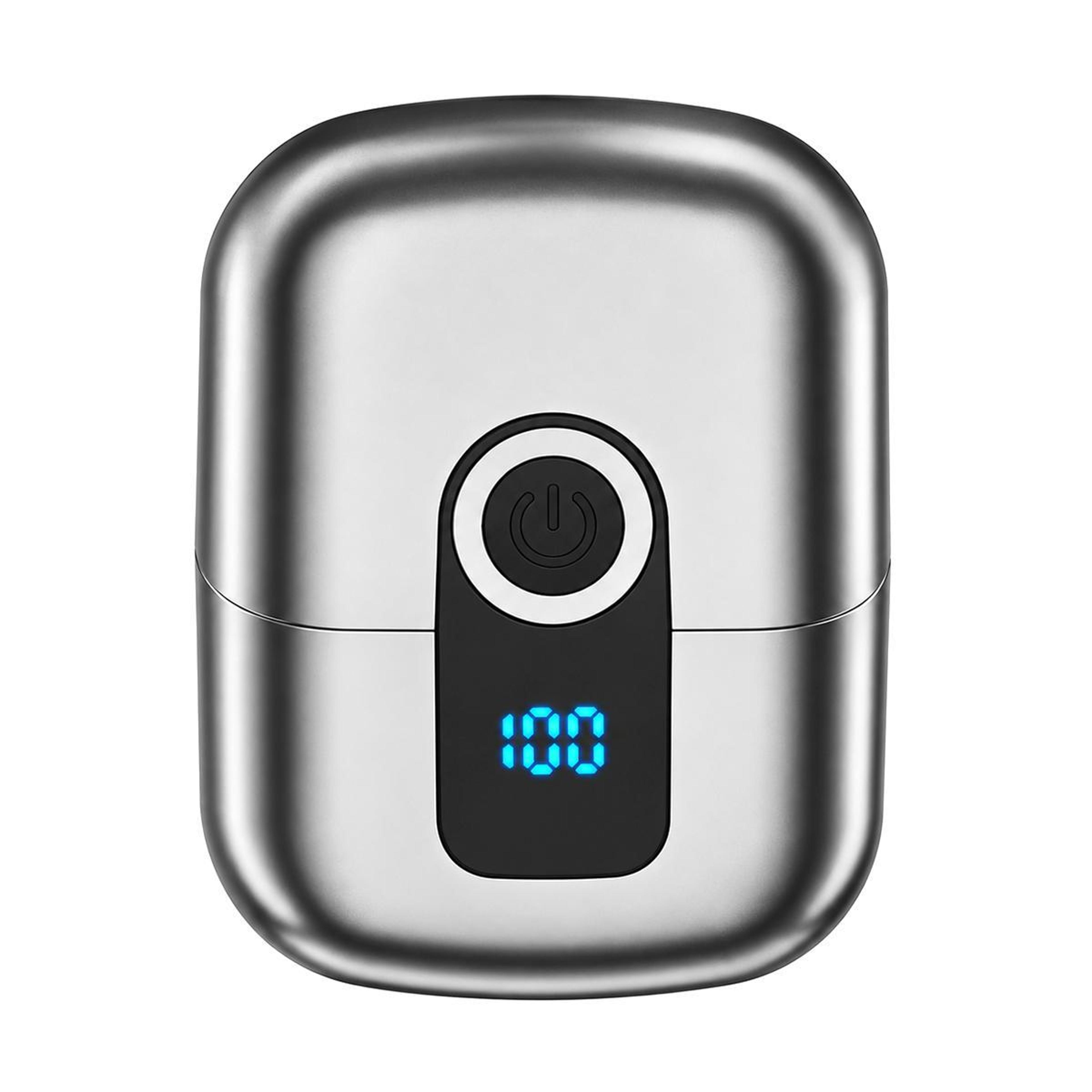 men's mini electric shaver with dual floating heads and led display