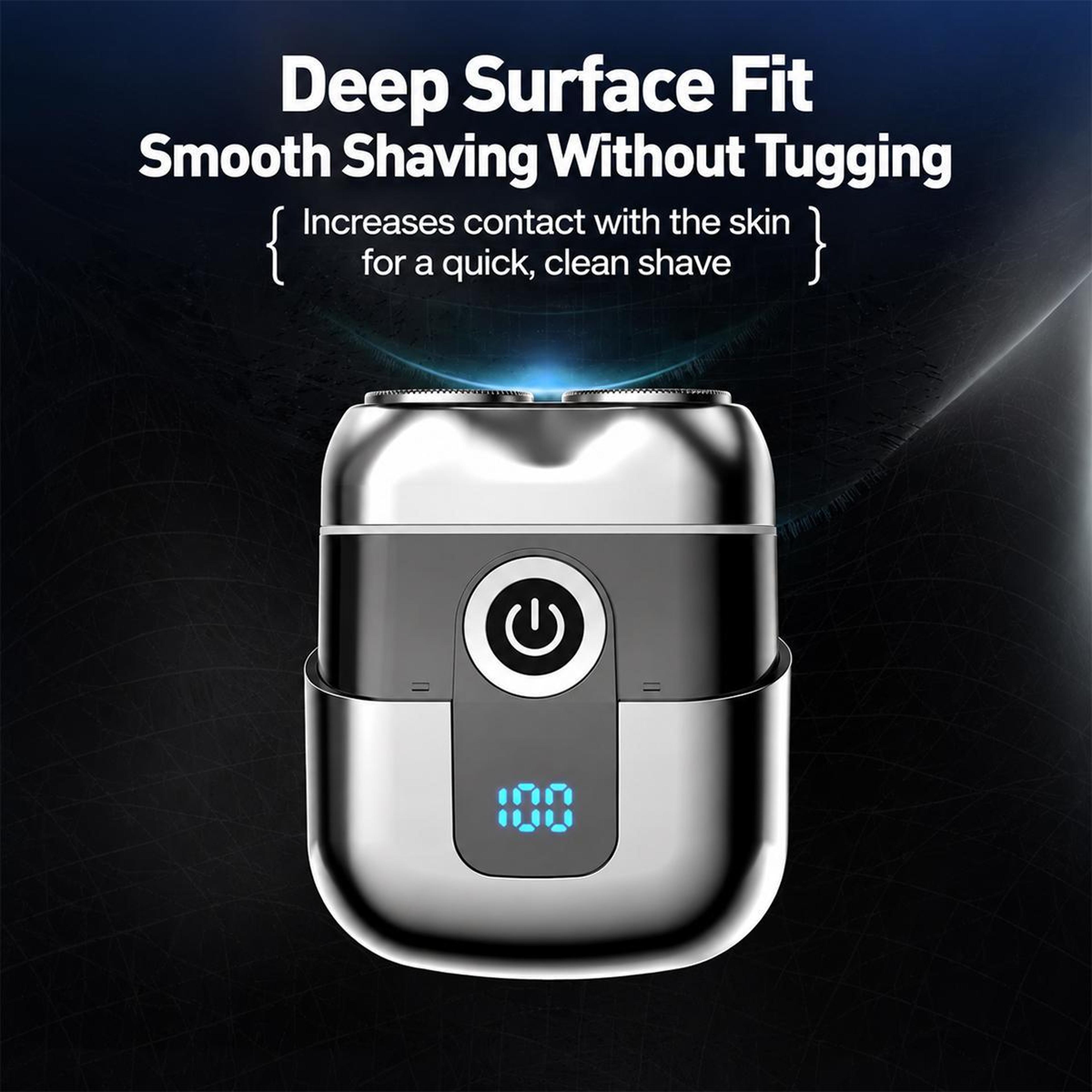 Mens Mini Electric Shaver With Dual Floating Heads And LED Display 8