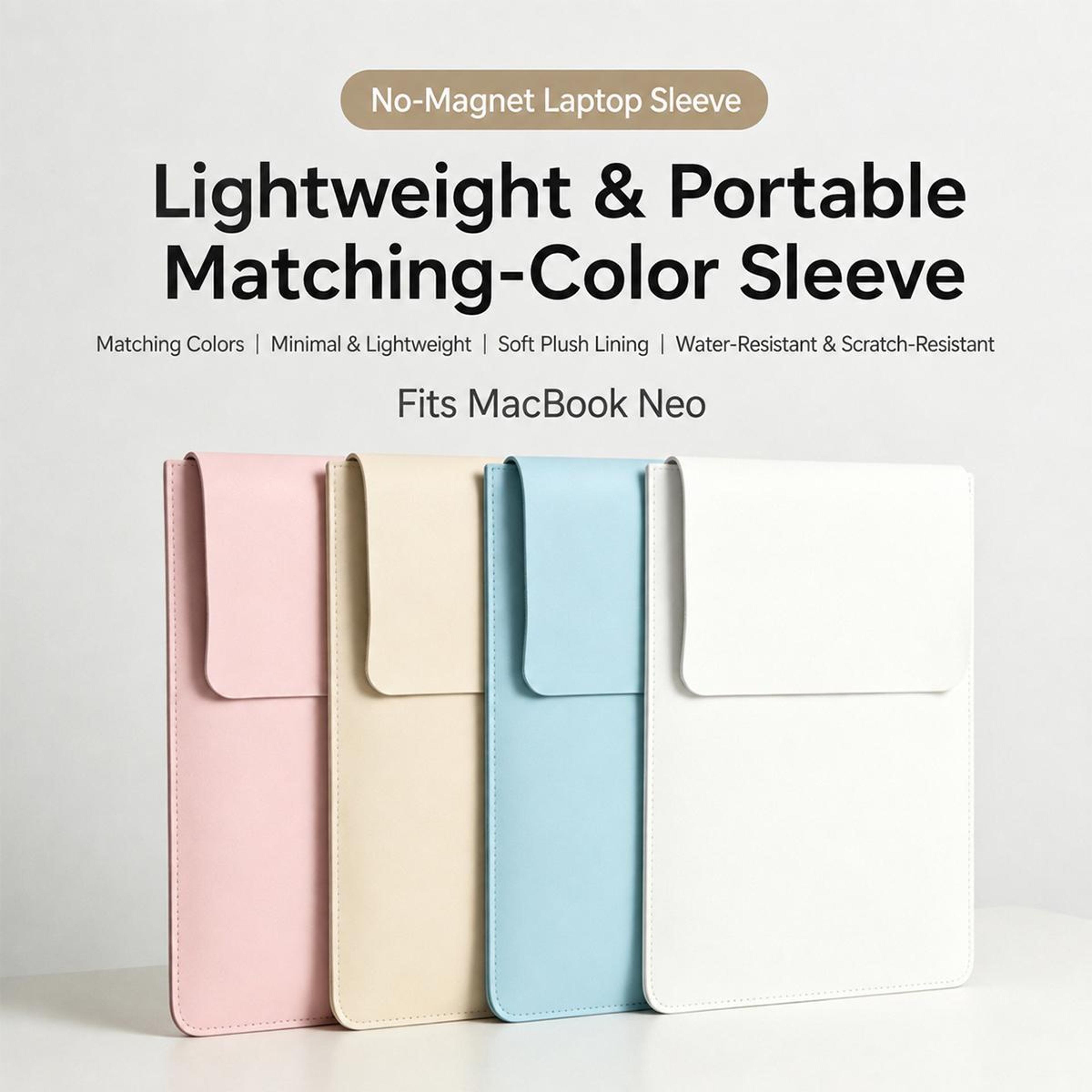 133Inch PU Laptop Sleeve With BuiltIn Mouse Pad And Soft Plush Lining 1