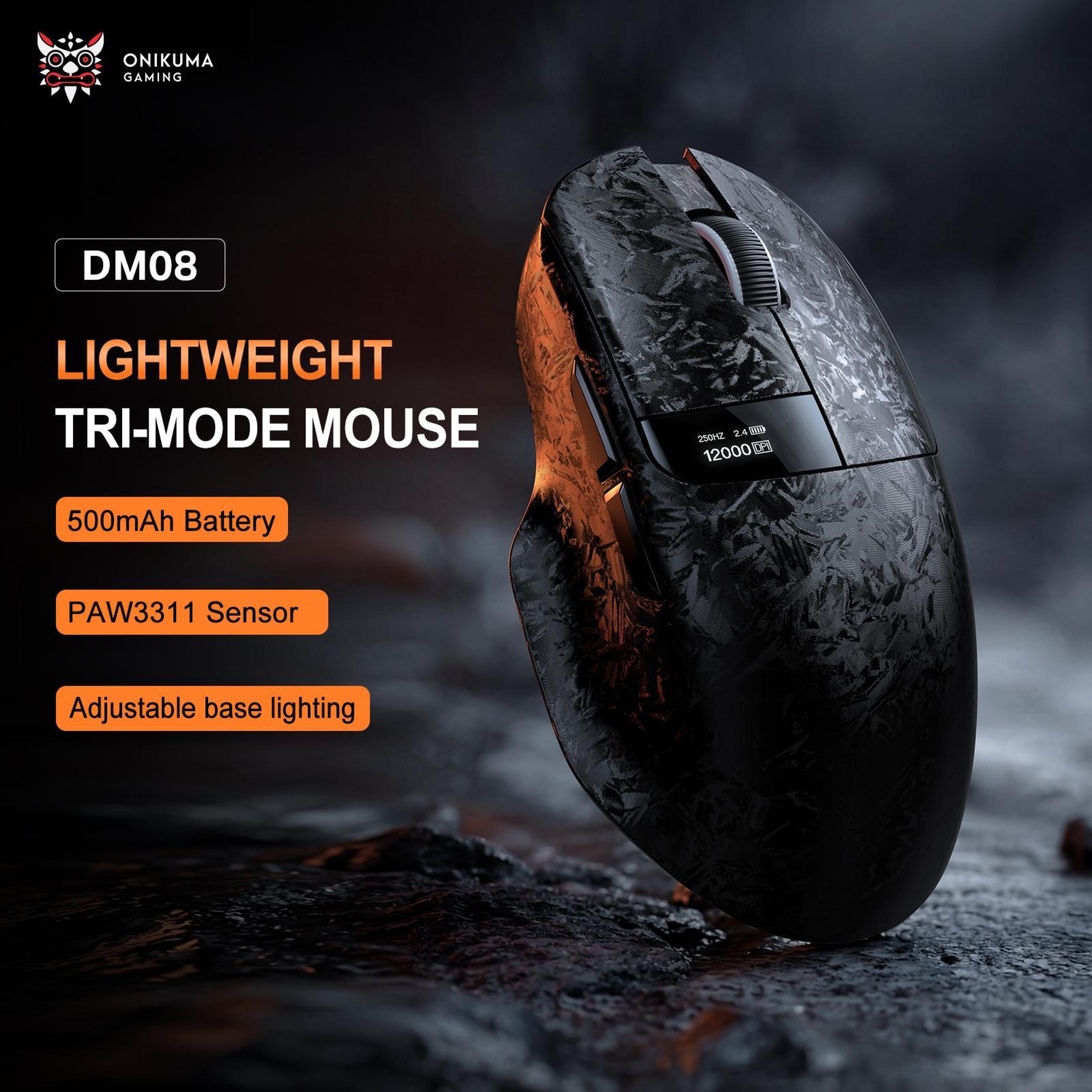 DM08 Composite Carbon Fiber Wireless Gaming Mouse With Bluetooth 3