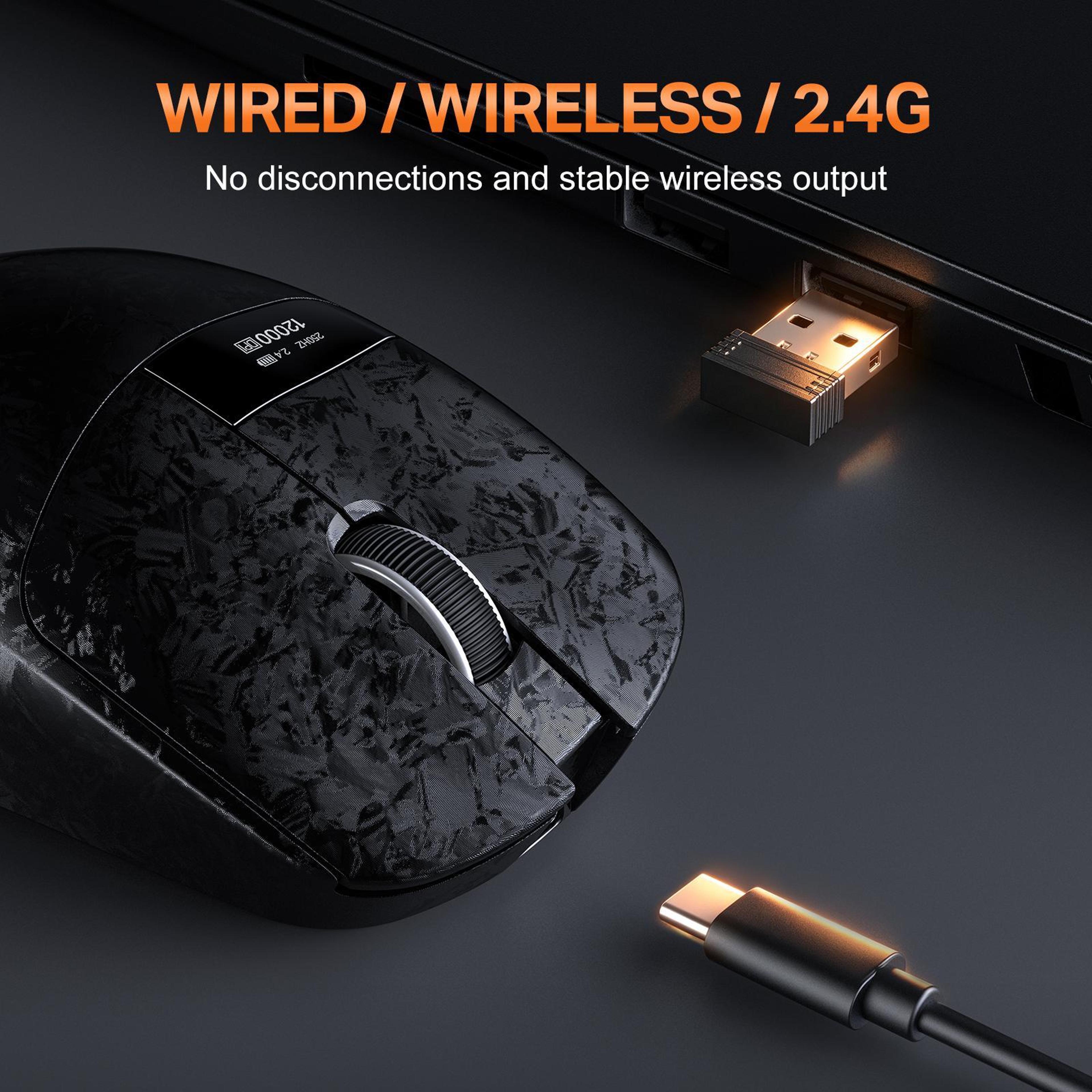DM08 Composite Carbon Fiber Wireless Gaming Mouse With Bluetooth 5