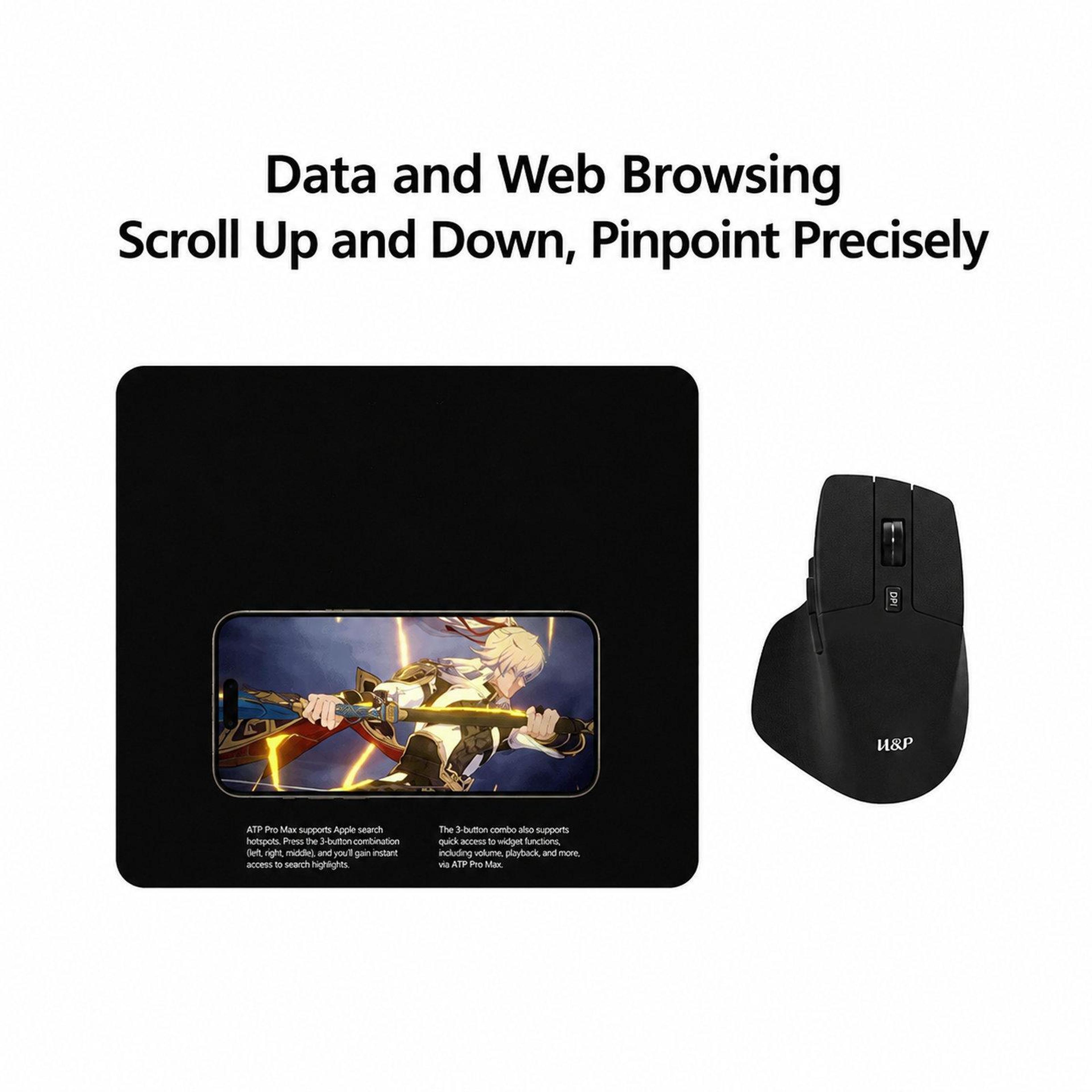 Wireless Ergonomic Mouse With TriMode Bluetooth And Silent Clicks 3