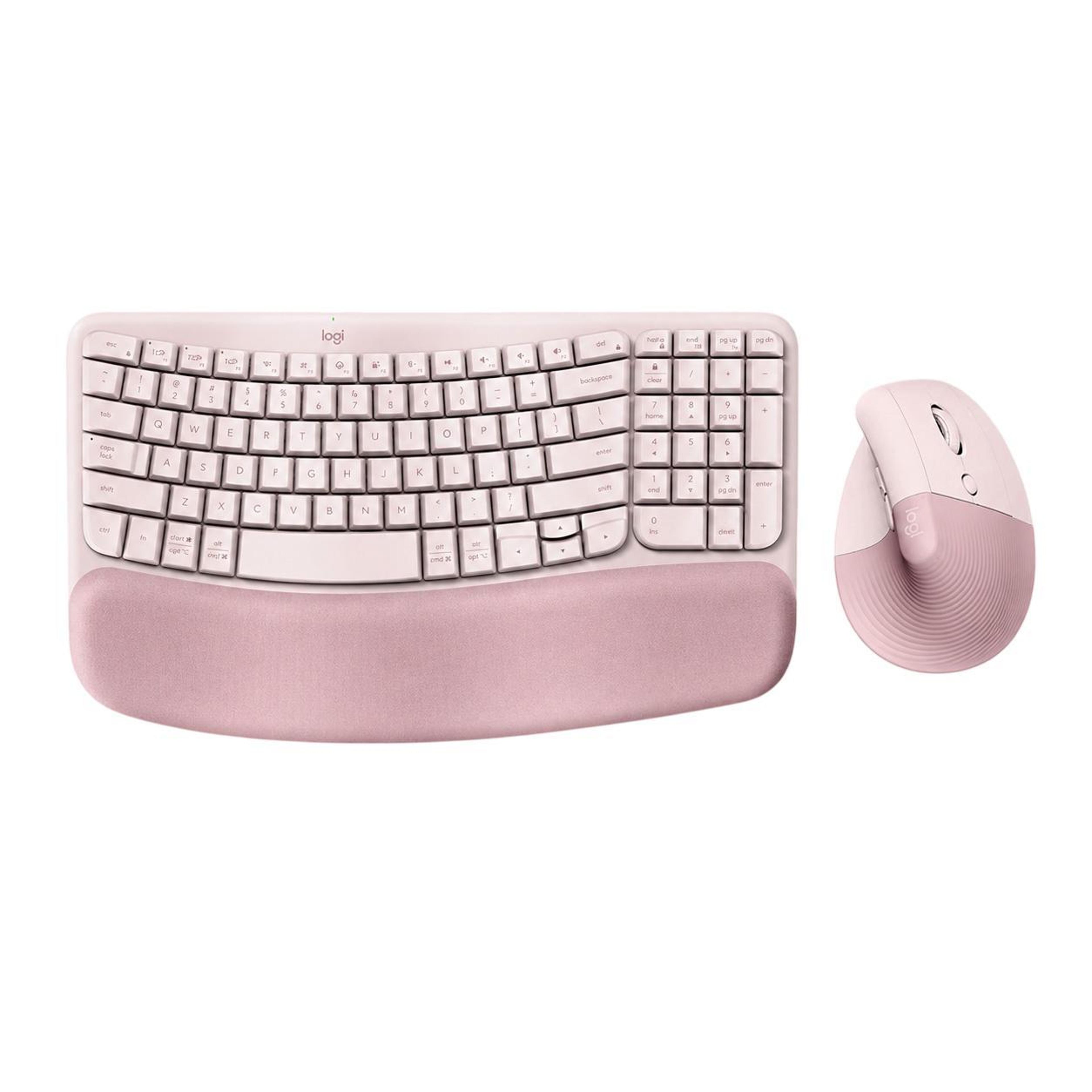 Wireless Ergonomic Keyboard And Mouse Set With Cushioned Palm Rest 11